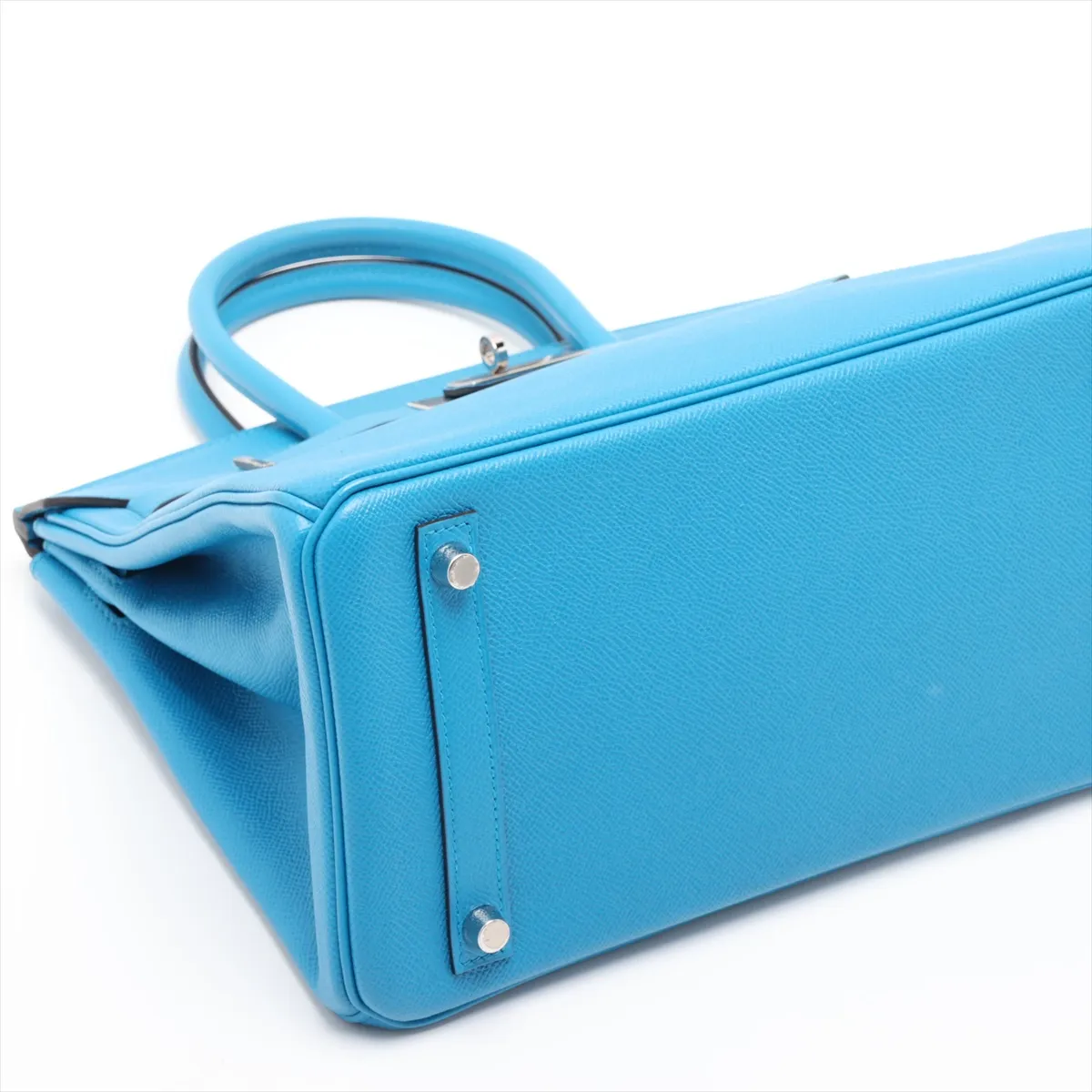 [Individually packaged] Hermes Birkin 30 Letournée Veau Epsom Blue Zanzibar Silver Hardware A: 2017 — view 4