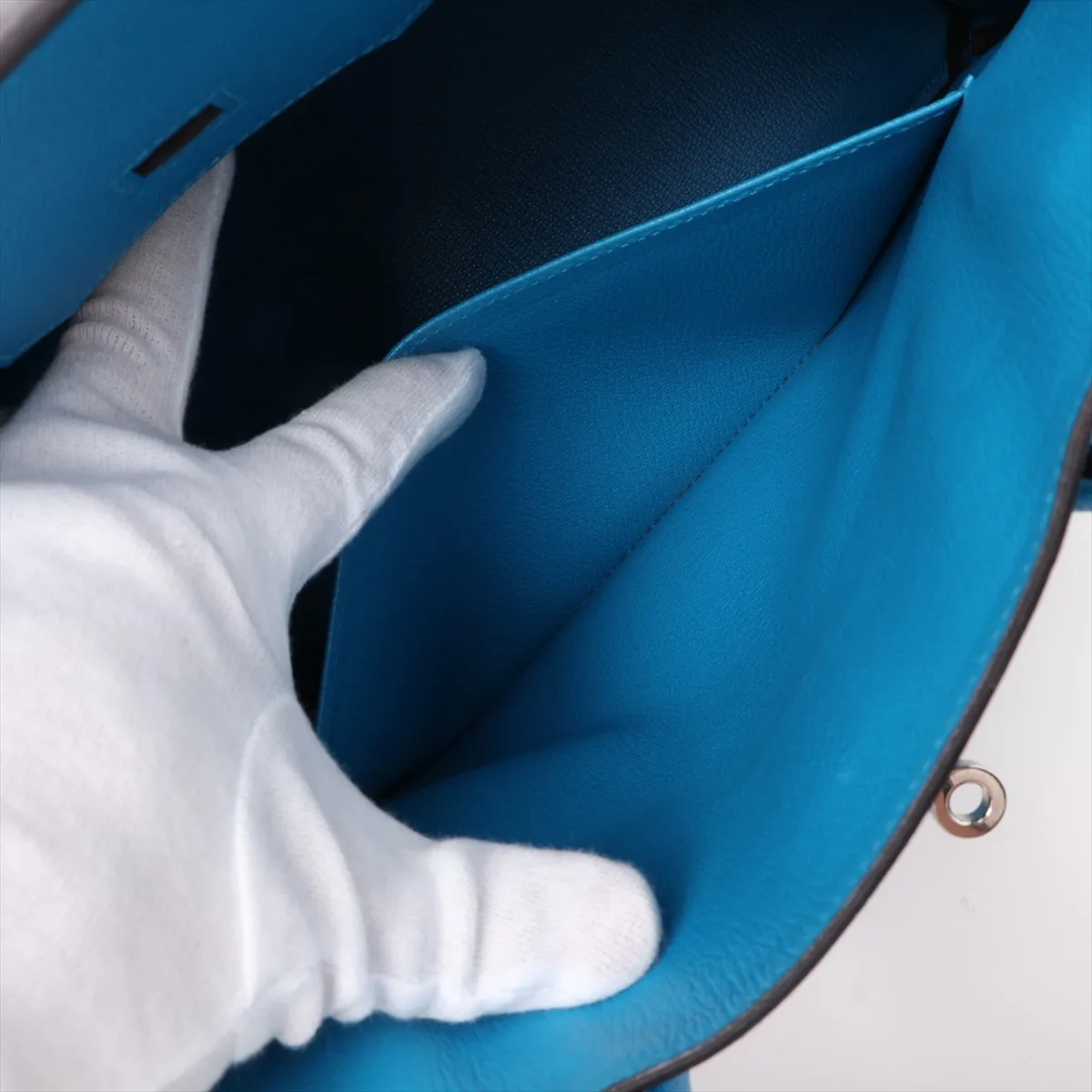 [Individually packaged] Hermes Birkin 30 Letournée Veau Epsom Blue Zanzibar Silver Hardware A: 2017 — view 8