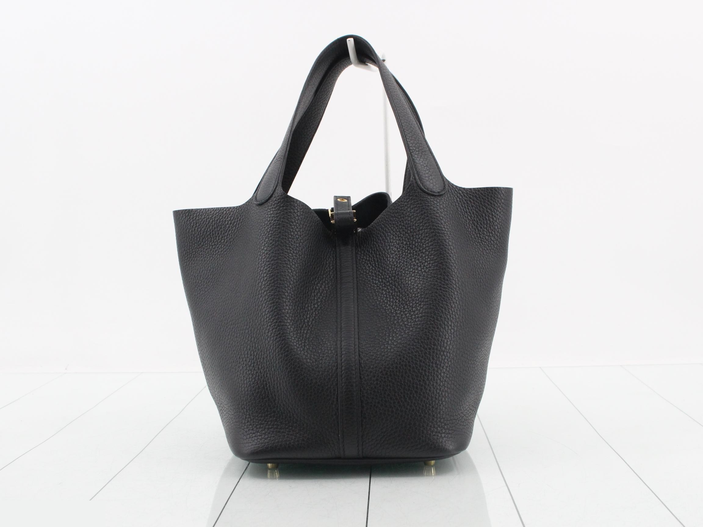 Picotin Lock MM Leather Handbag, B Stamp — view 2