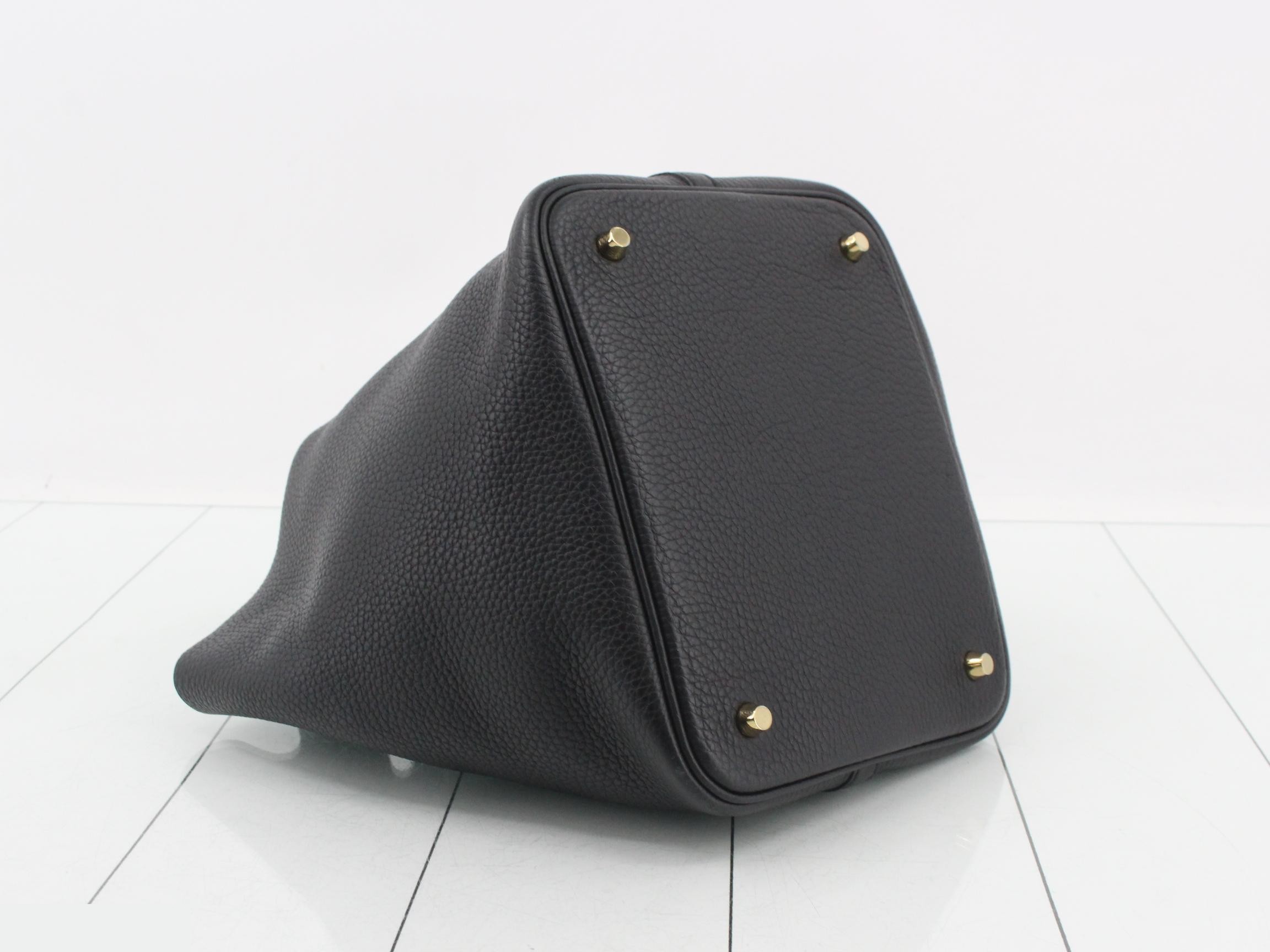Picotin Lock MM Leather Handbag, B Stamp — view 5