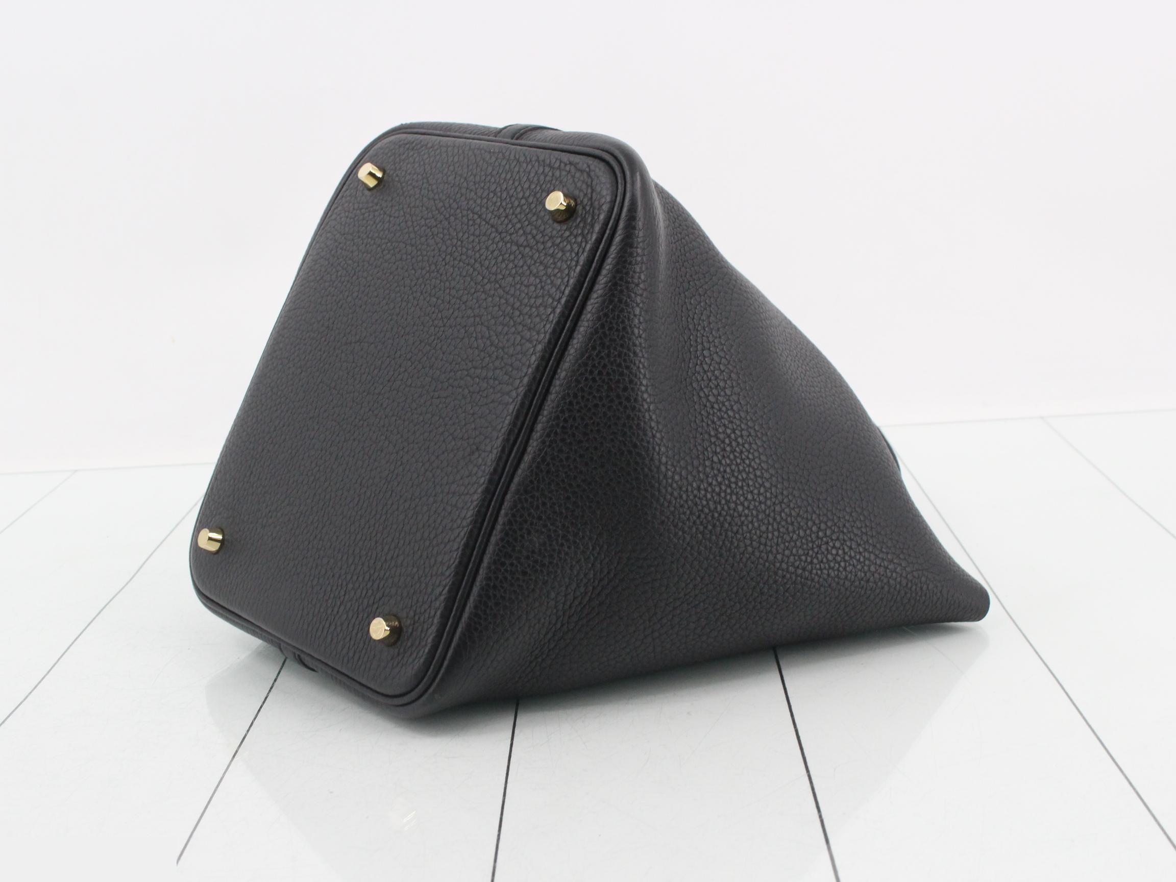 Picotin Lock MM Leather Handbag, B Stamp — view 6