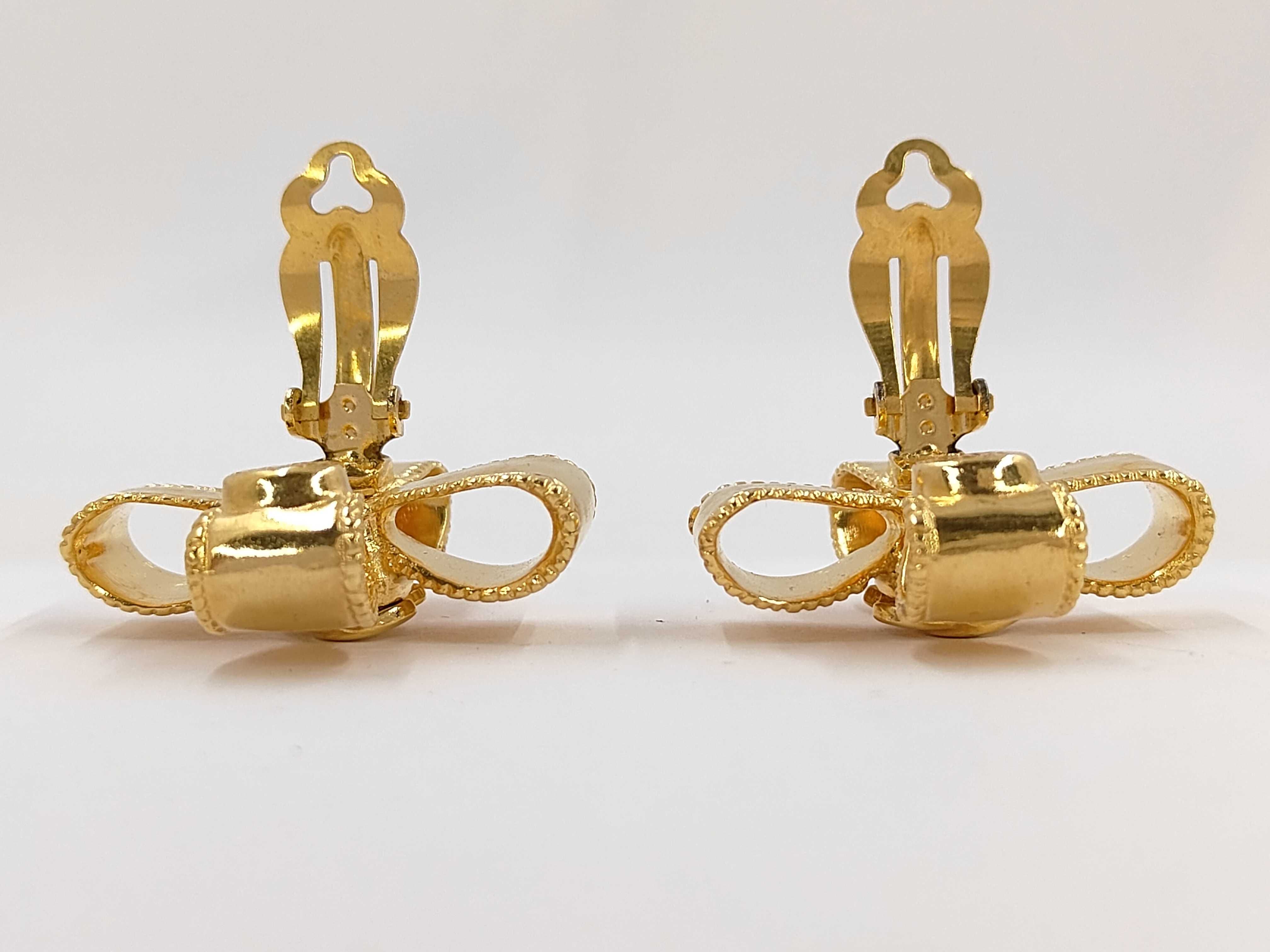 Ribbon Coco Gold YG Earrings — view 5