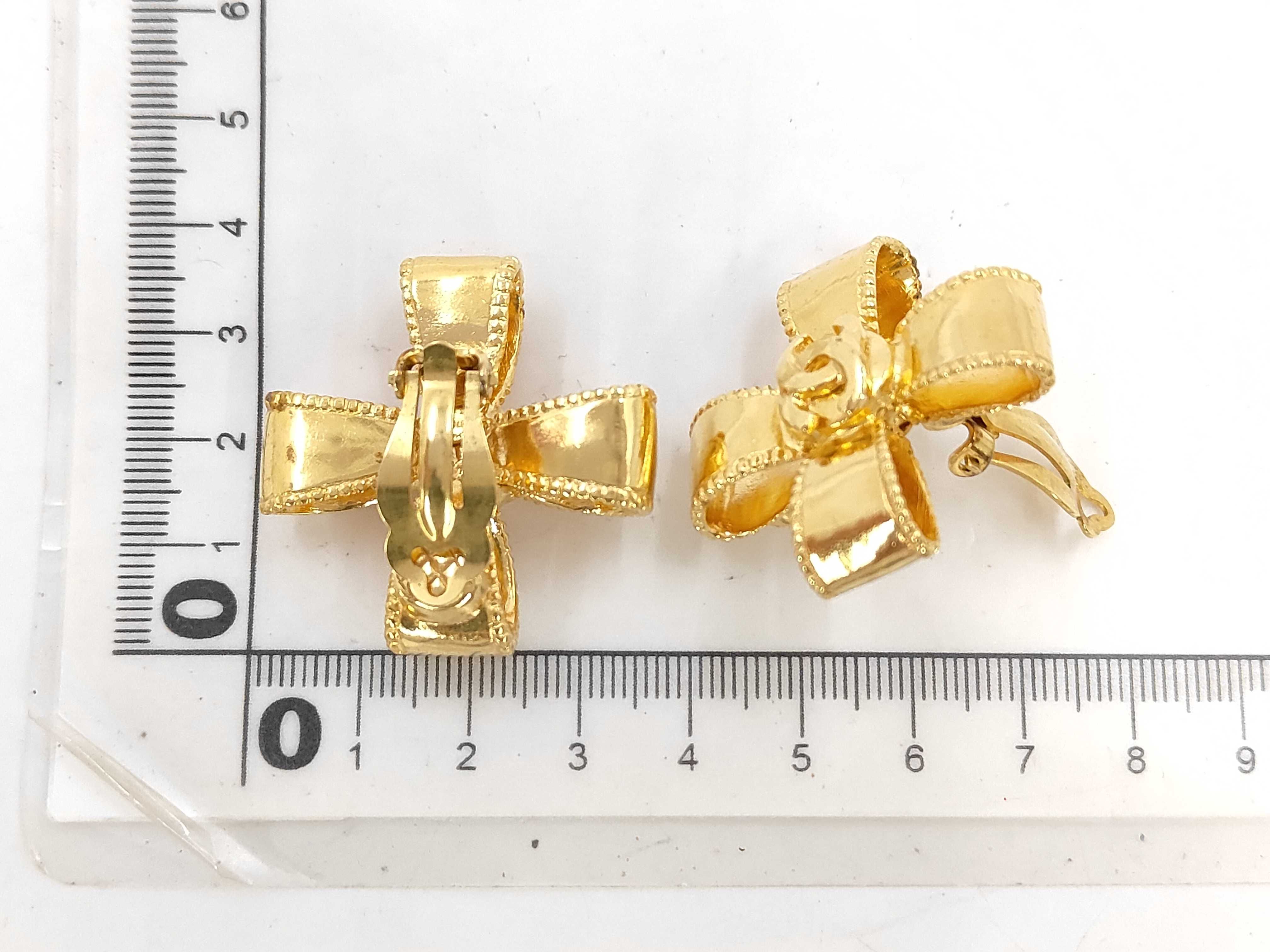 Ribbon Coco Gold YG Earrings — view 6