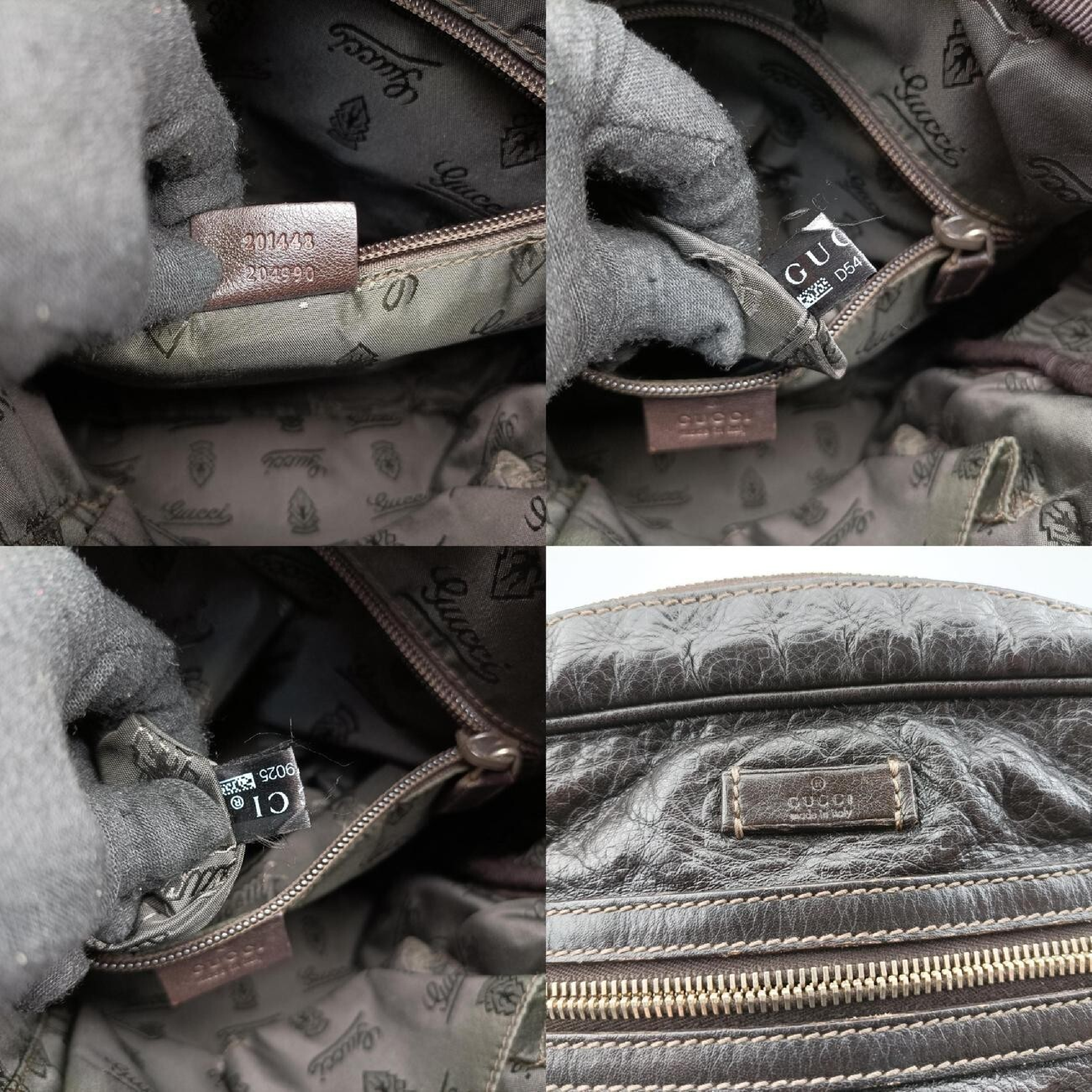 Guccissima Messenger Bag, Brown Leather, 201448 D5479025 Shoulder Bag — view 8