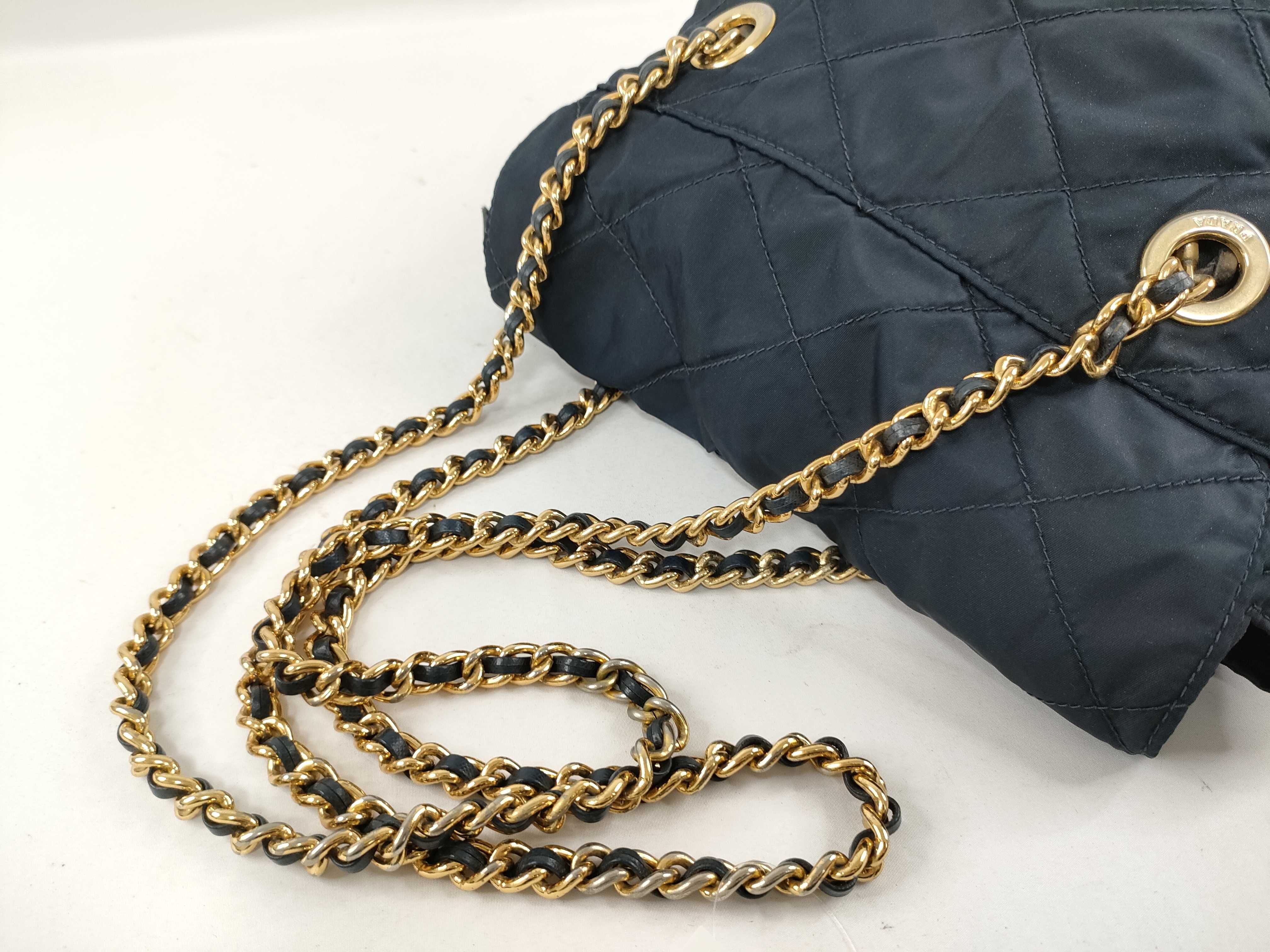 Nylon Chain Tote Shoulder Bag — view 5