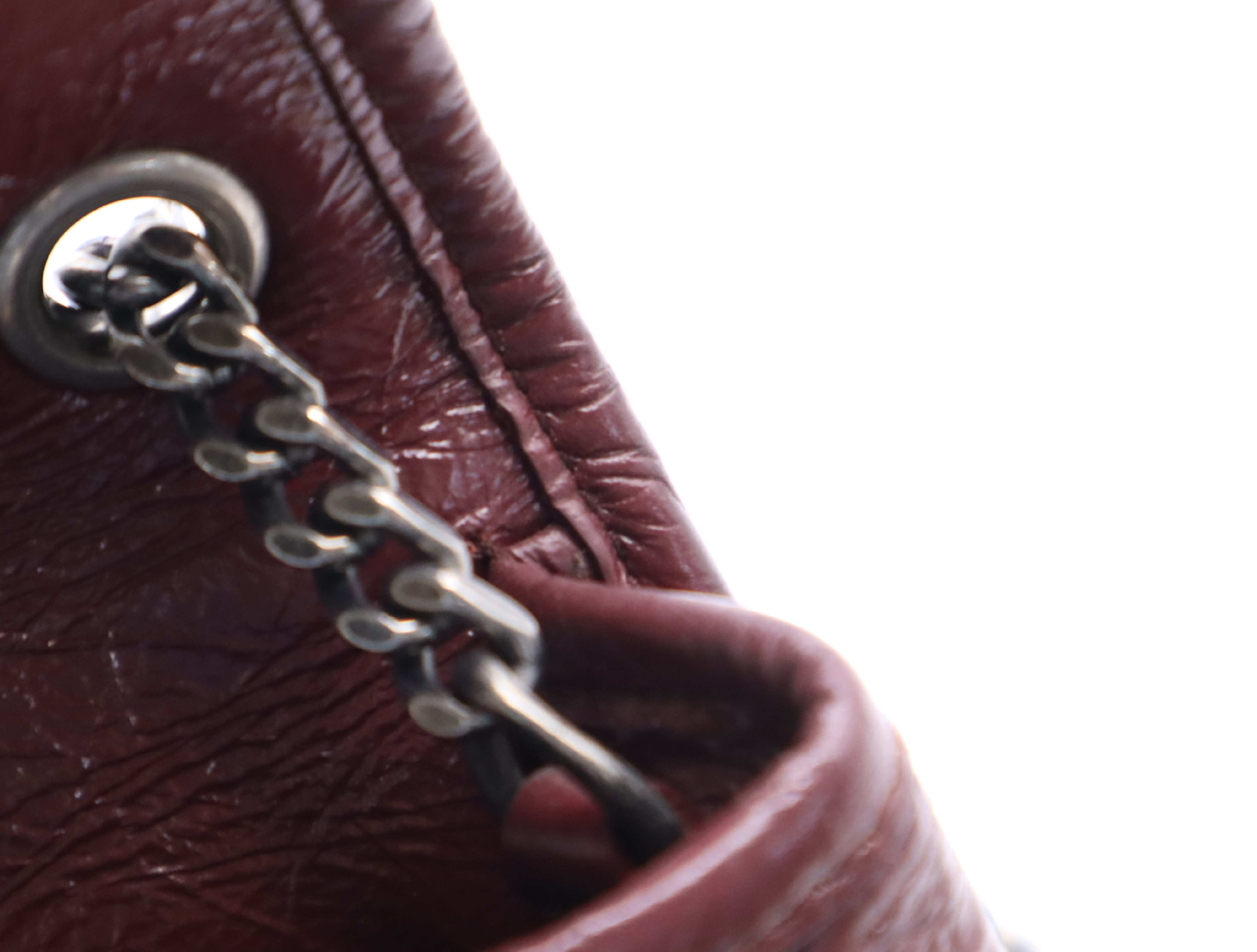 498883 Leather Niki Chain Shoulder Bag, Bordeaux Shoulder Bag — view 14