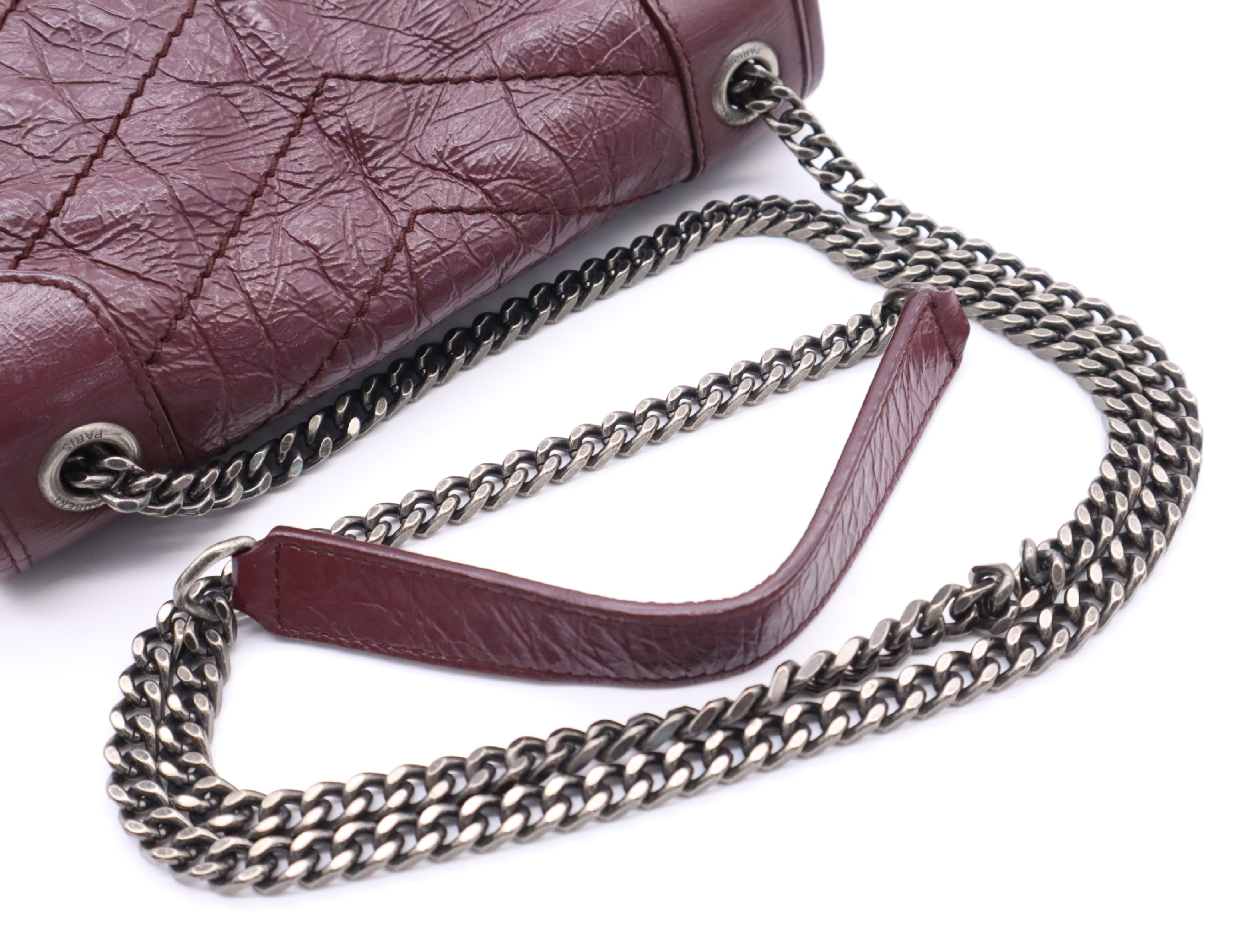 498883 Leather Niki Chain Shoulder Bag, Bordeaux Shoulder Bag — view 10
