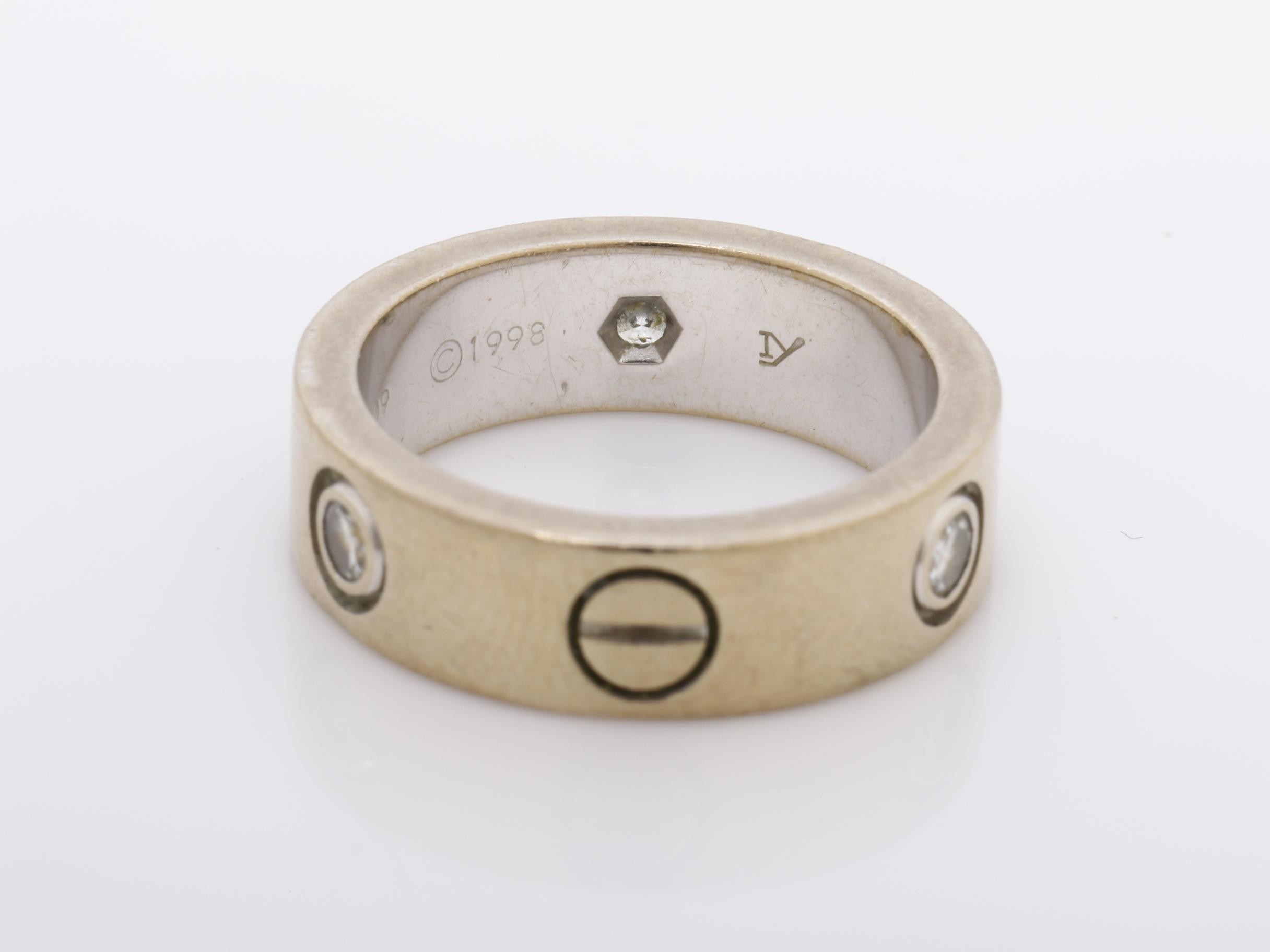 Love Diamond Ring, Size #49, 750WG, 8.4g — view 4