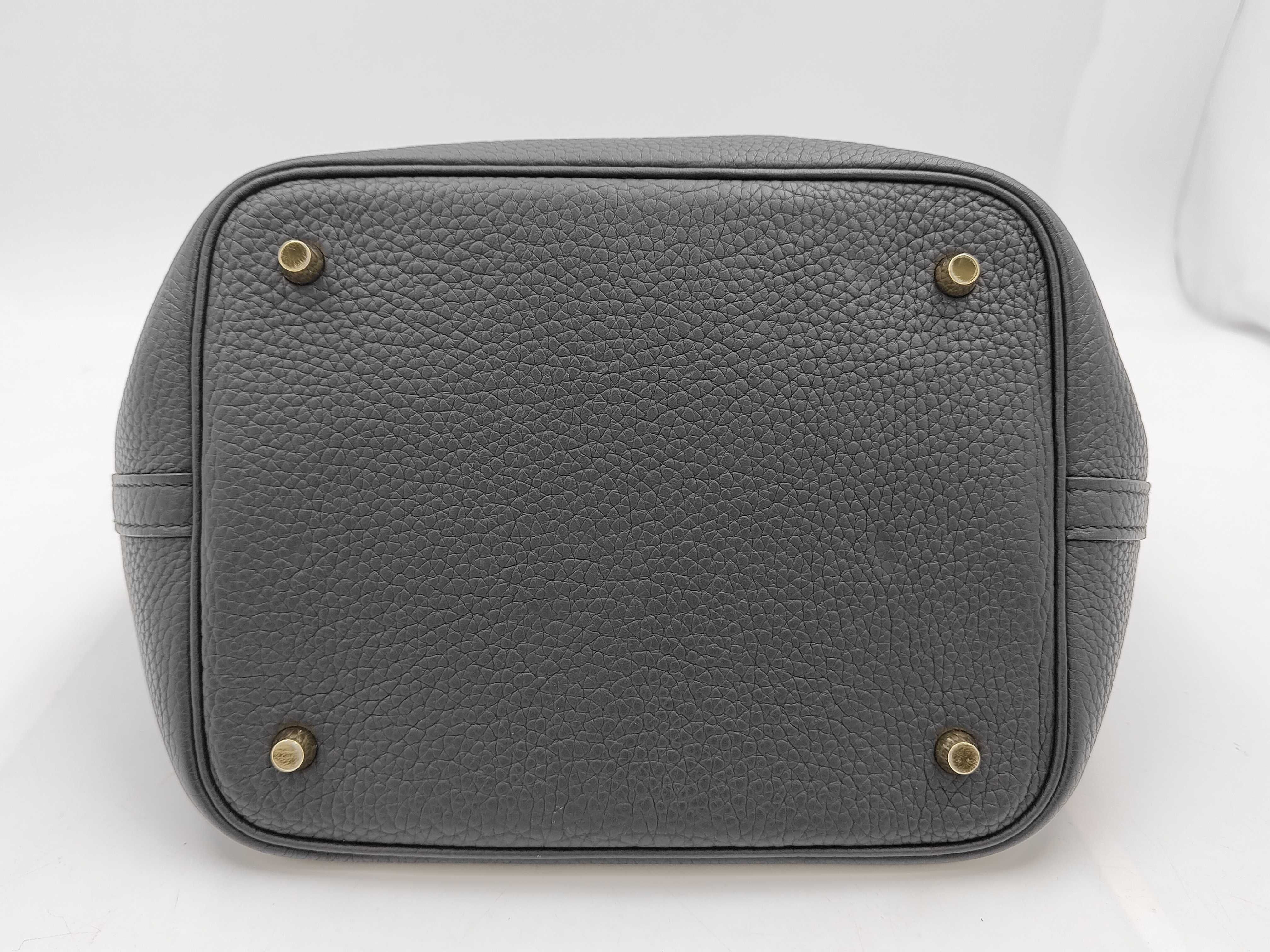 Picotin Lock MM Black Gold Hardware A Stamp Handbag — view 5