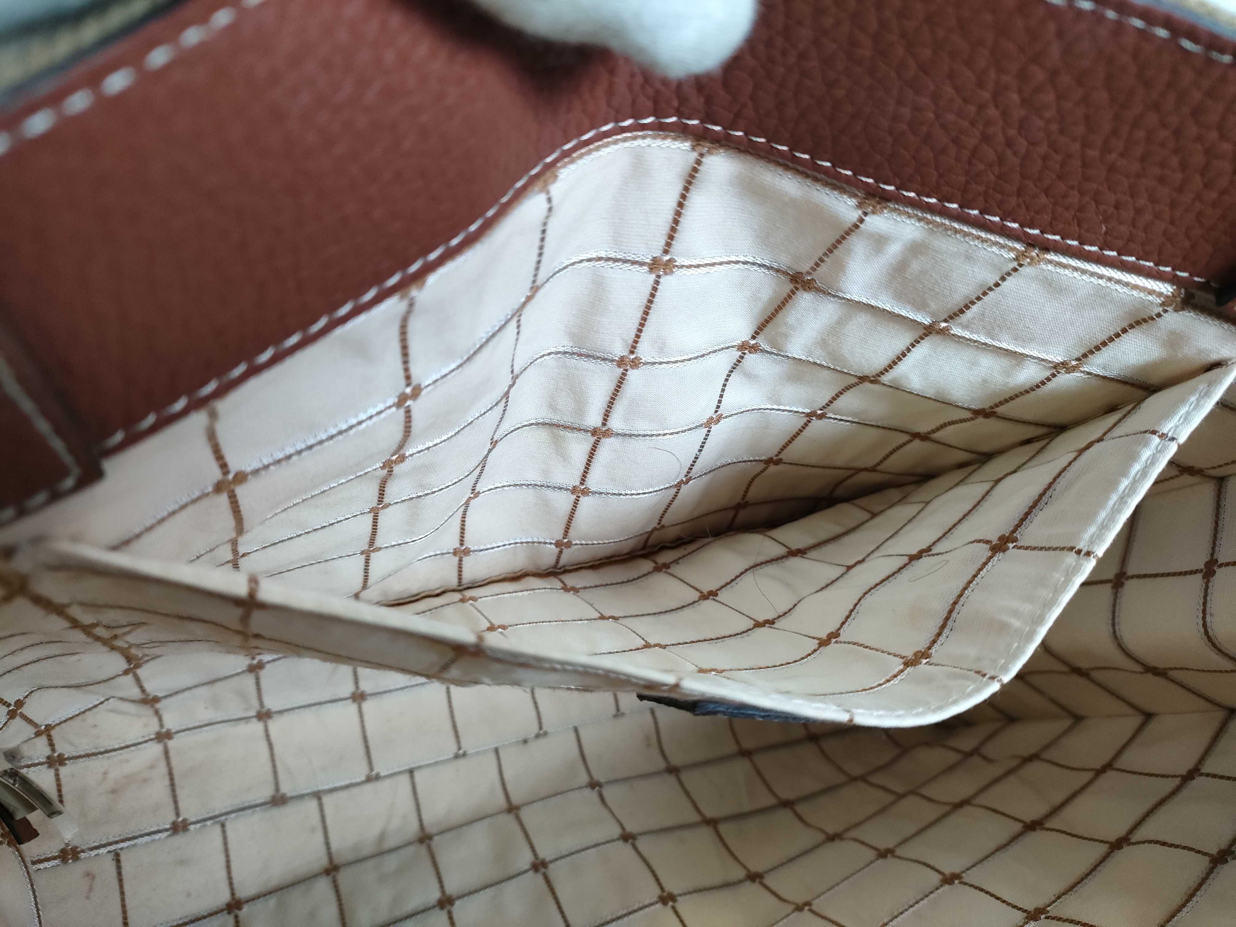 Woody Medium Wool x Canvas Tote Bag, Brown Tote Bag — view 11
