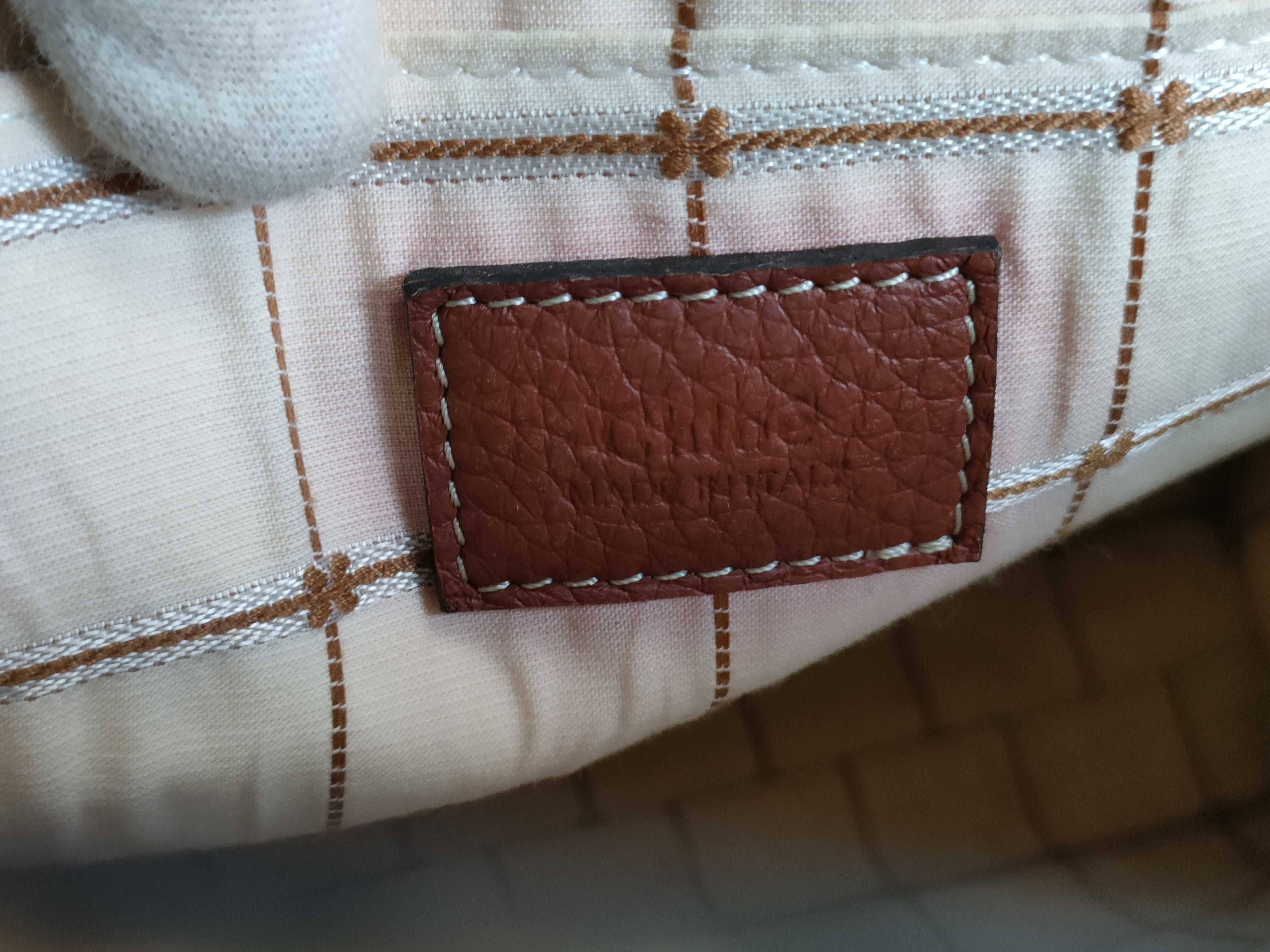 Woody Medium Wool x Canvas Tote Bag, Brown Tote Bag — view 10