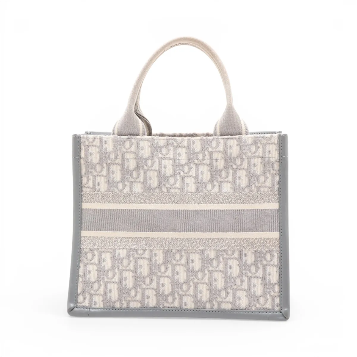 Oblique Book Tote Small Canvas x Leather 2-Way Tote Bag Beige x Gray Lucky Star — view 2