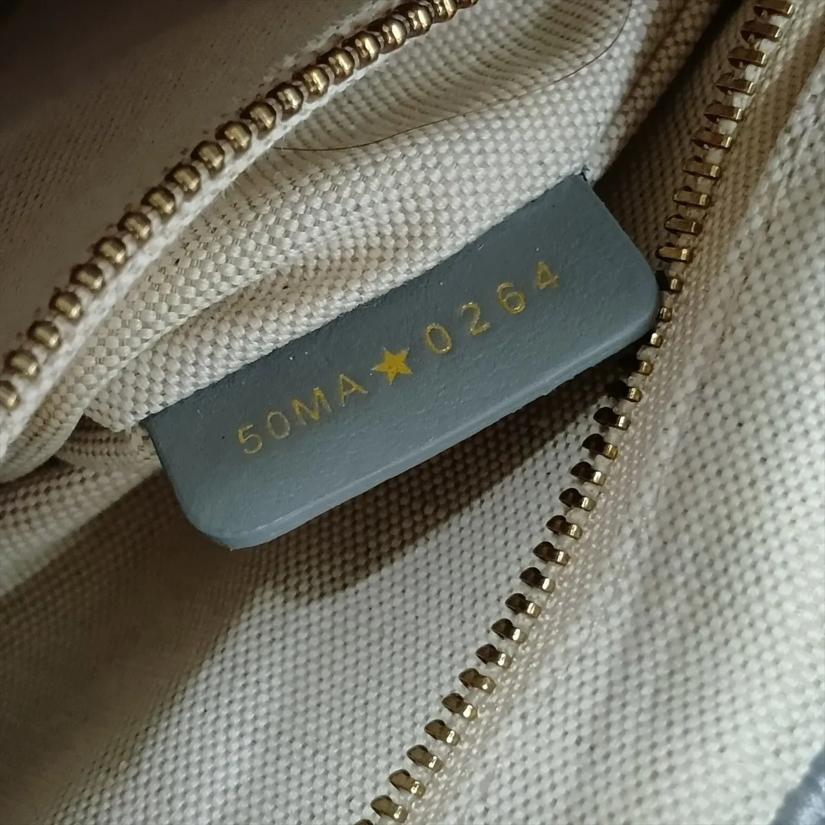 Oblique Book Tote Small Canvas x Leather 2-Way Tote Bag Beige x Gray Lucky Star — view 13