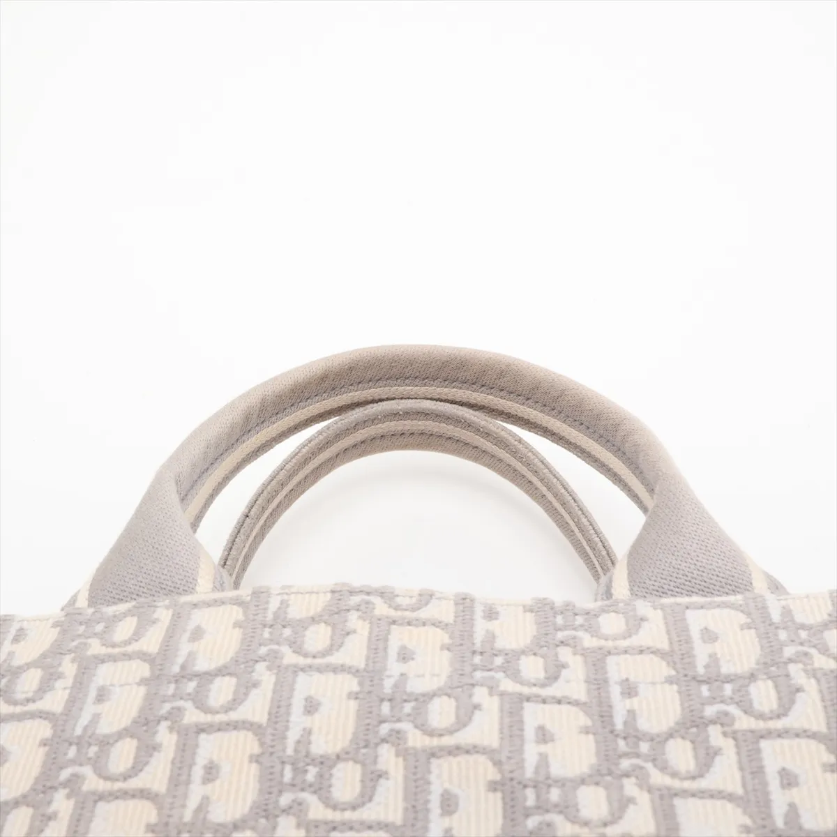 Oblique Book Tote Small Canvas x Leather 2-Way Tote Bag Beige x Gray Lucky Star — view 6