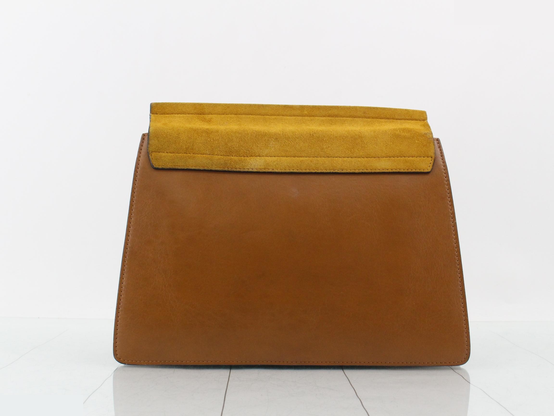 shoulder bag for women, Faye design, brown with gold ring chain. — view 2
