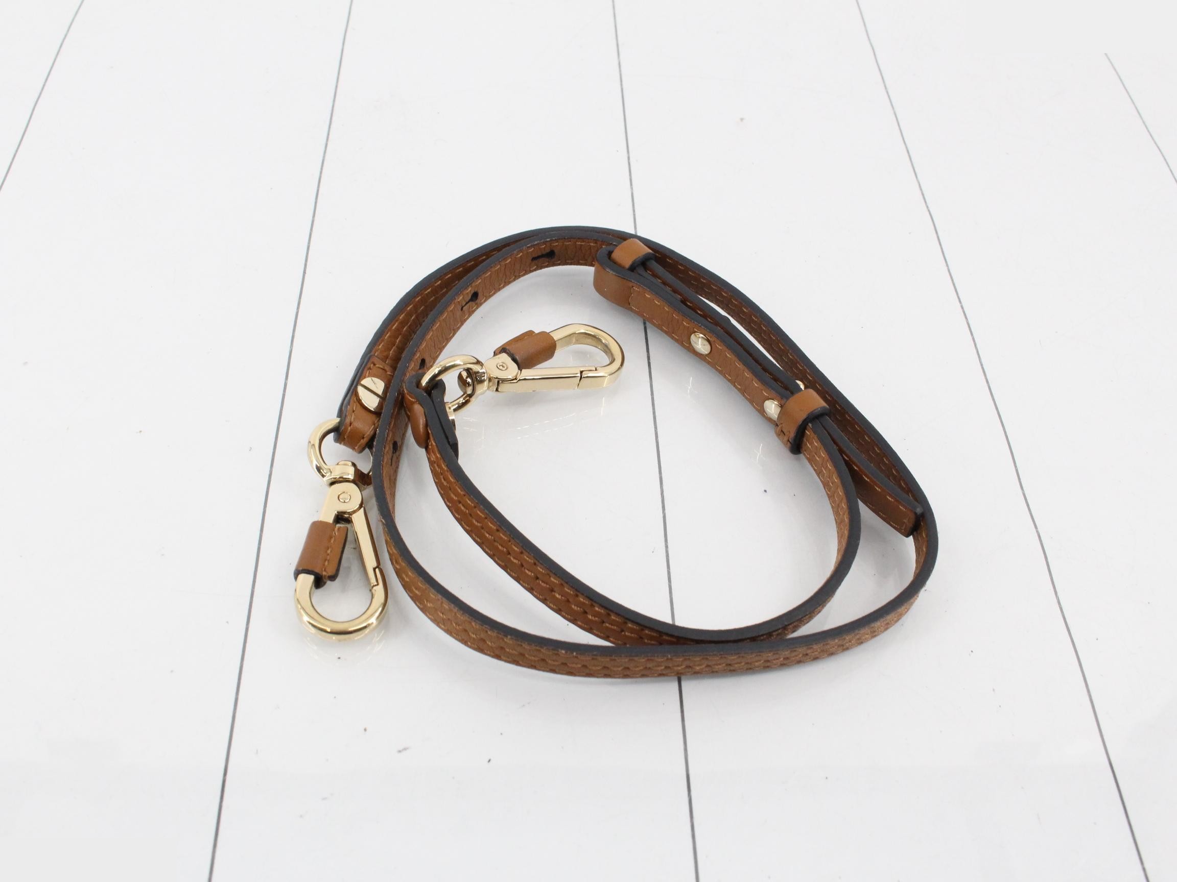 shoulder bag for women, Faye design, brown with gold ring chain. — view 7