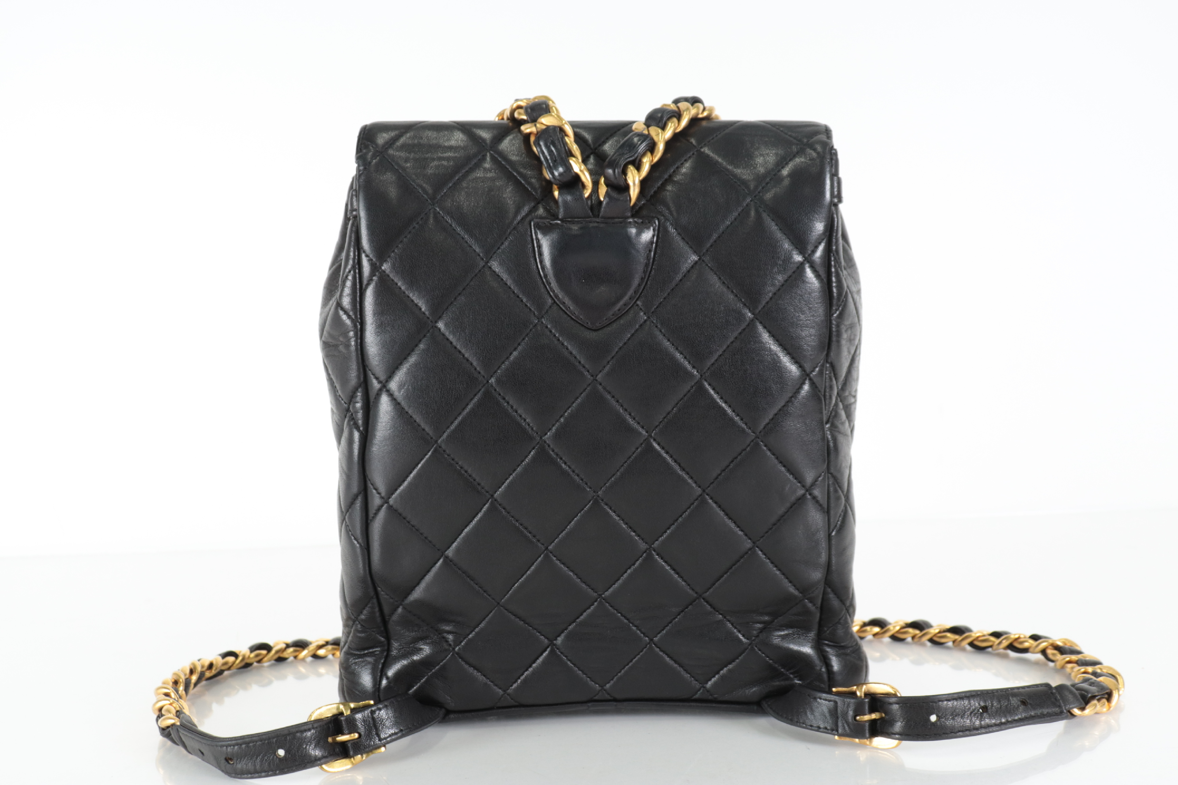 Lambskin Double Turnlock Chain Backpack (Series 4) — view 3
