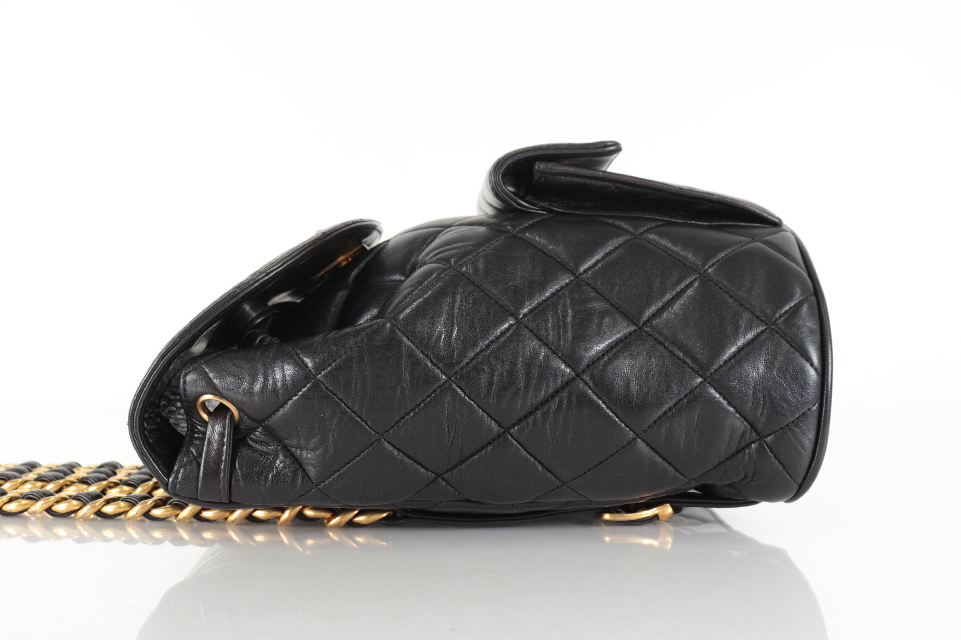 Lambskin Double Turnlock Chain Backpack (Series 4) — view 4