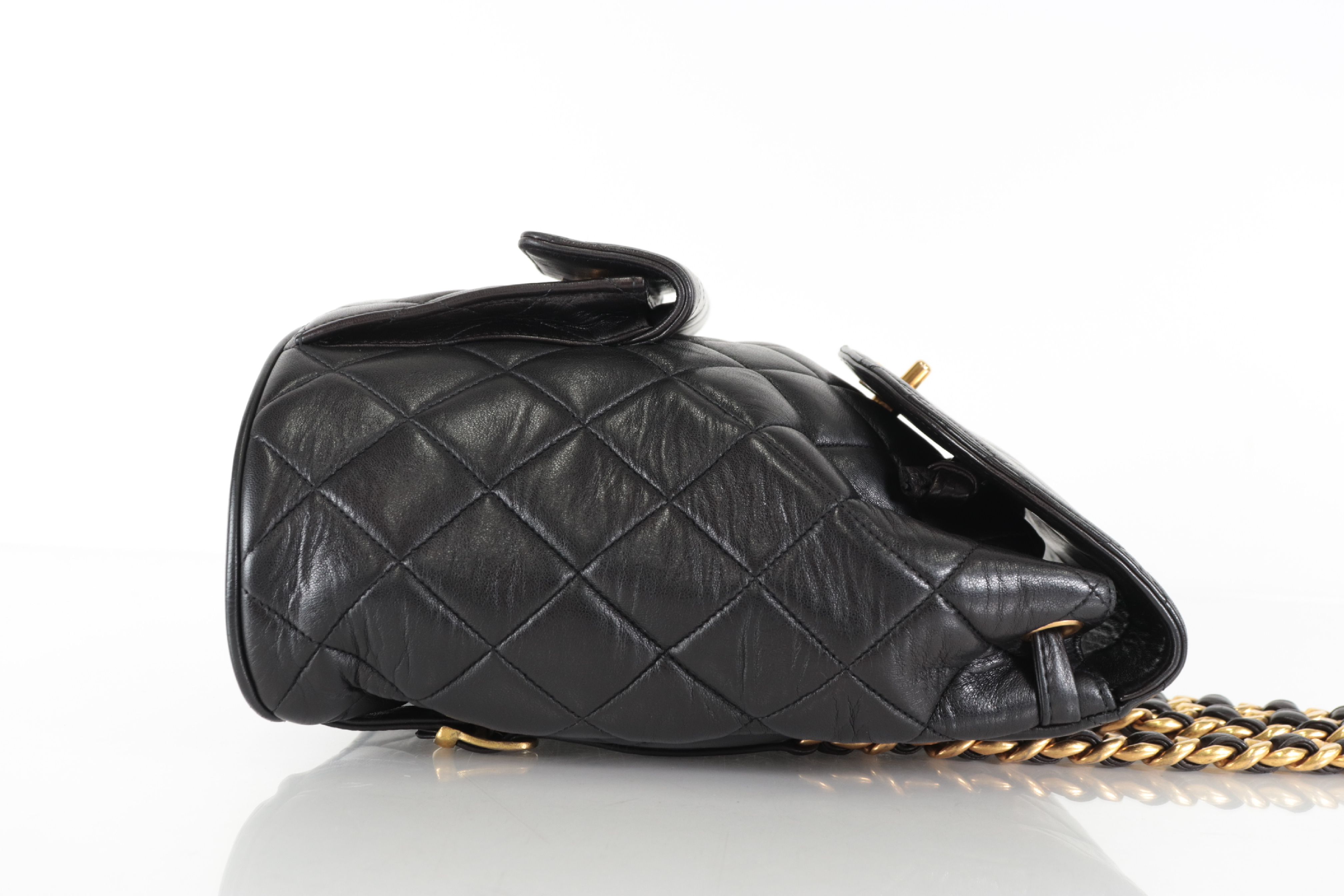 Lambskin Double Turnlock Chain Backpack (Series 4) — view 5