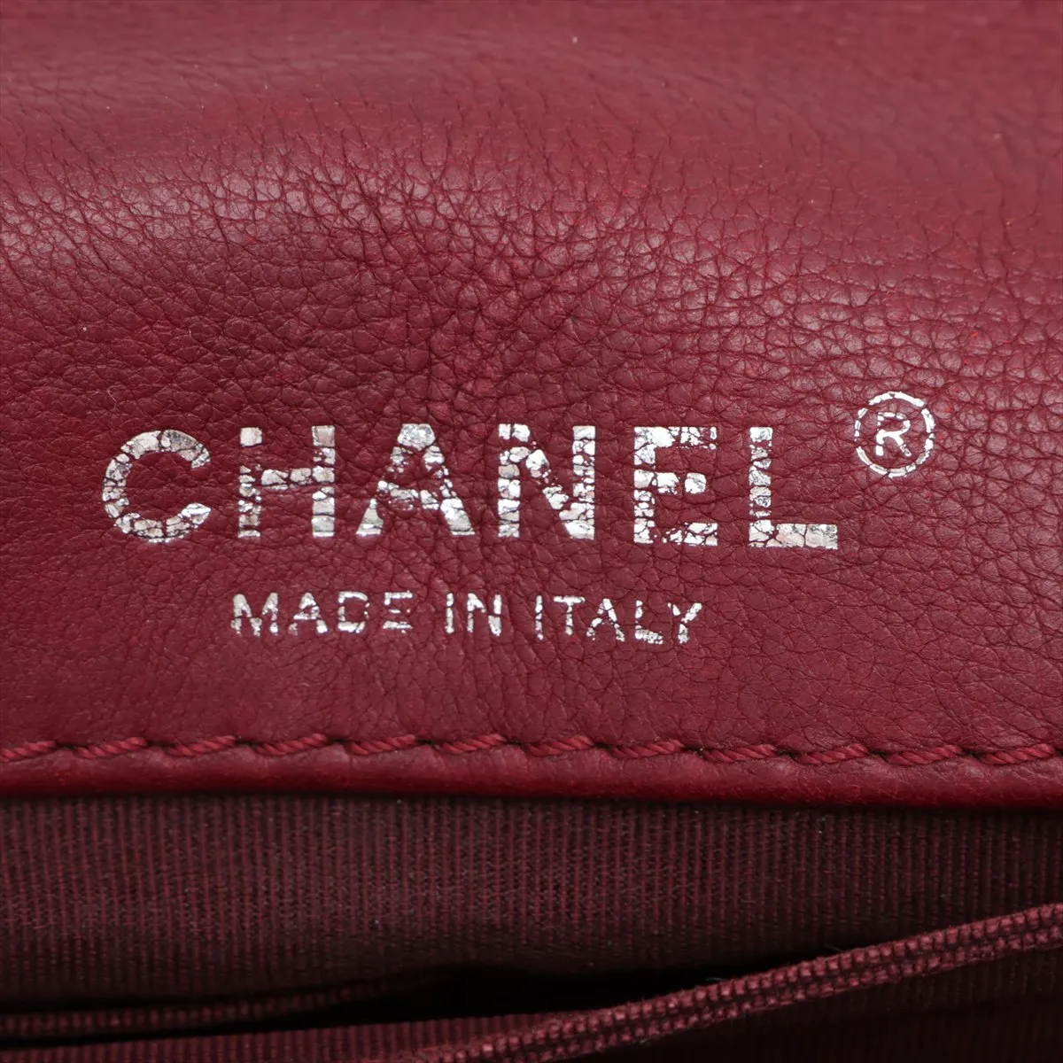 Boy Chanel Leather Chain Shoulder Bag, Bordeaux, Gunmetal Hardware, 18502096, Serial Number 18 — view 9