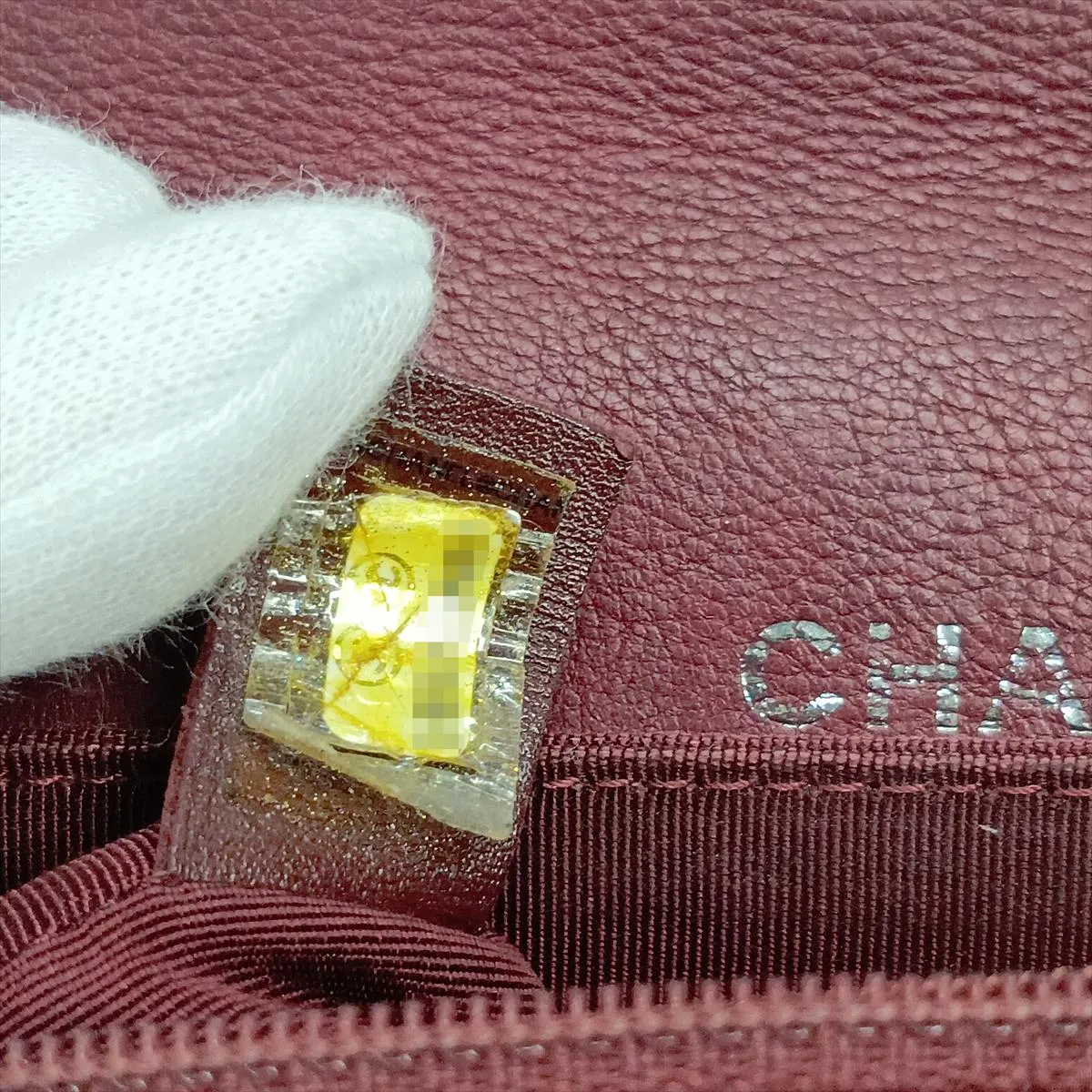 Boy Chanel Leather Chain Shoulder Bag, Bordeaux, Gunmetal Hardware, 18502096, Serial Number 18 — view 10