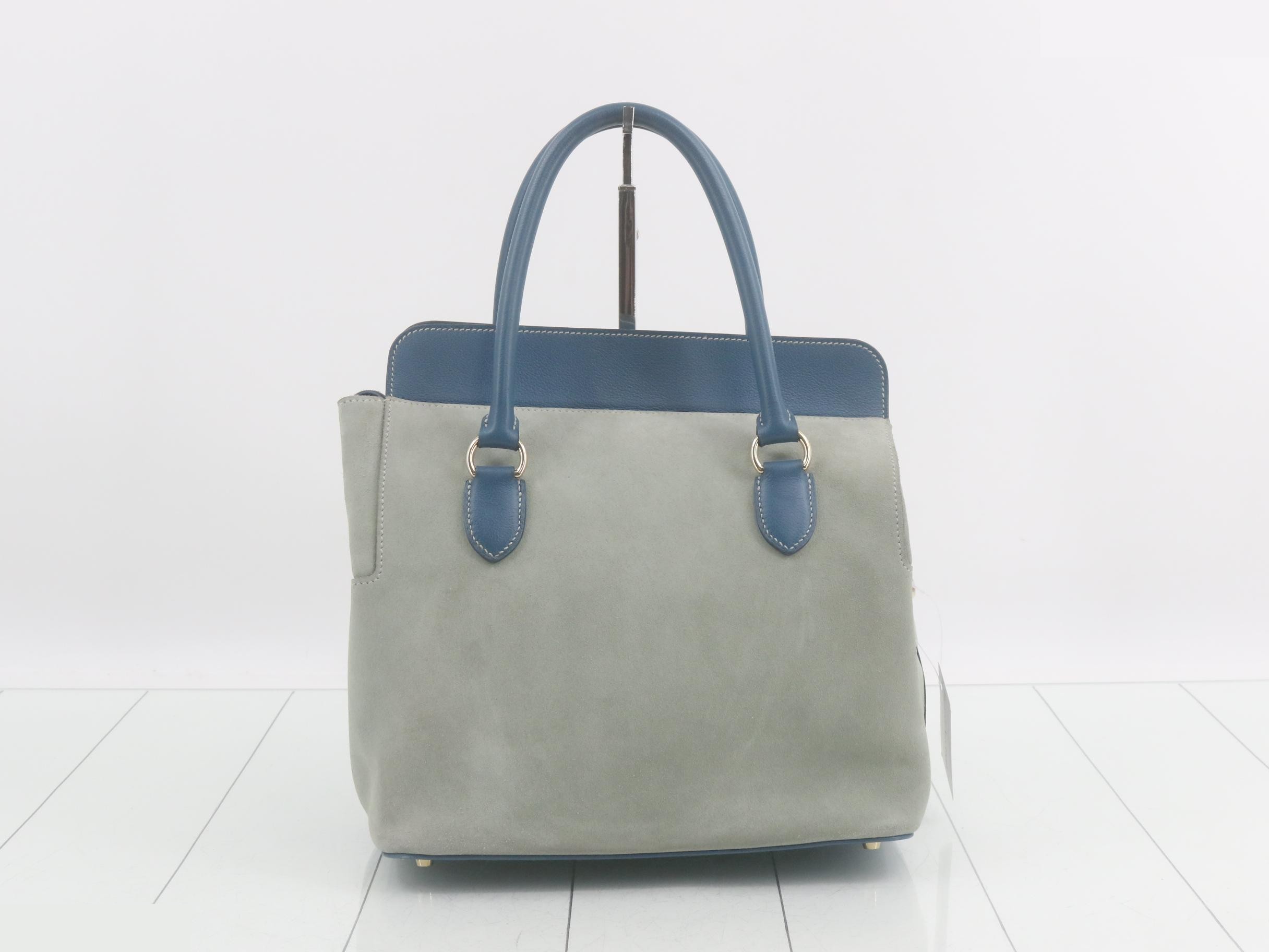 Toolbox 26 Suede/Leather 2-Way Handbag, Blue — view 2