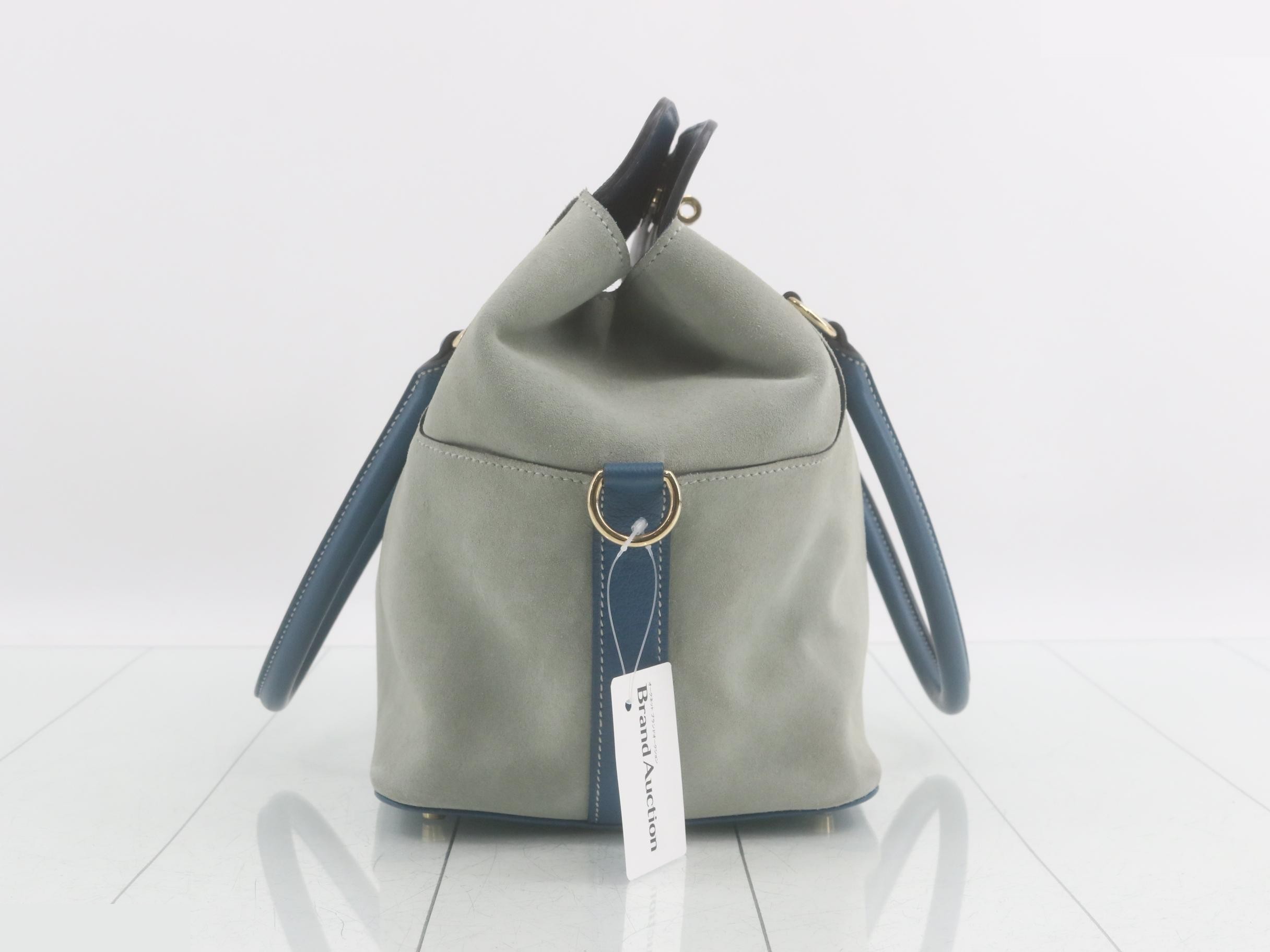 Toolbox 26 Suede/Leather 2-Way Handbag, Blue — view 4