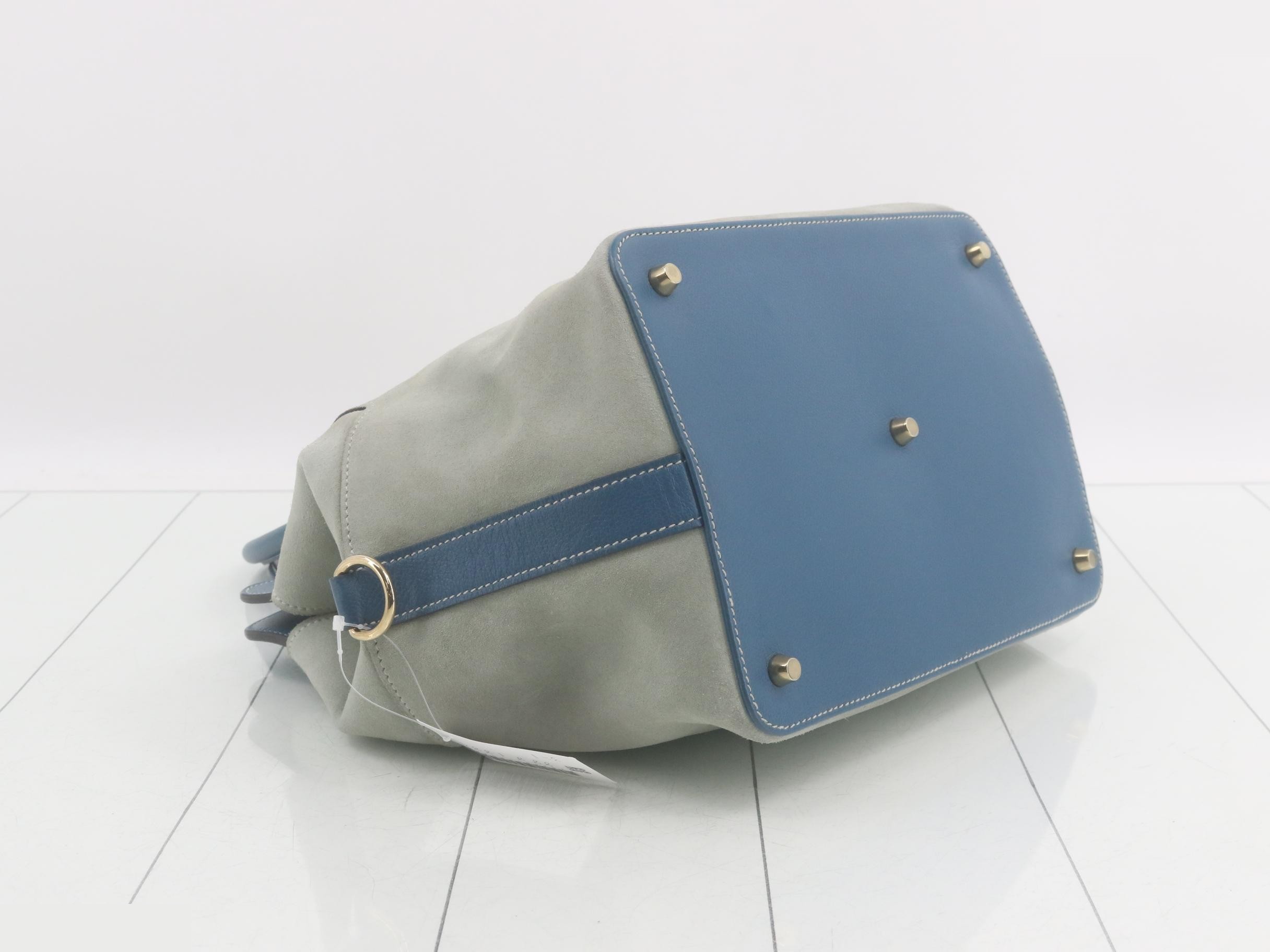 Toolbox 26 Suede/Leather 2-Way Handbag, Blue — view 5