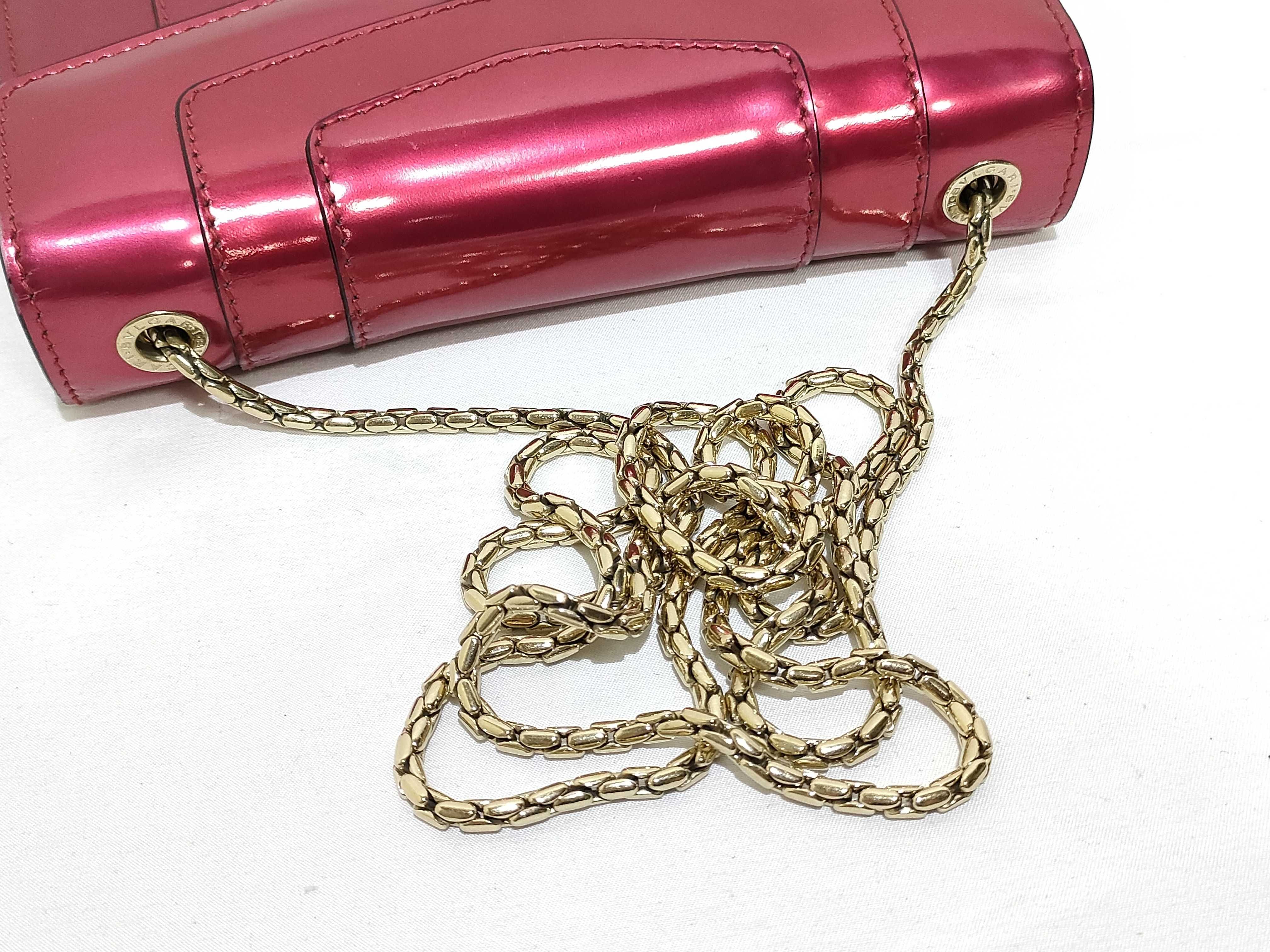 Bulgari Chain Shoulder Bag Patent Shoulder Bag — view 3