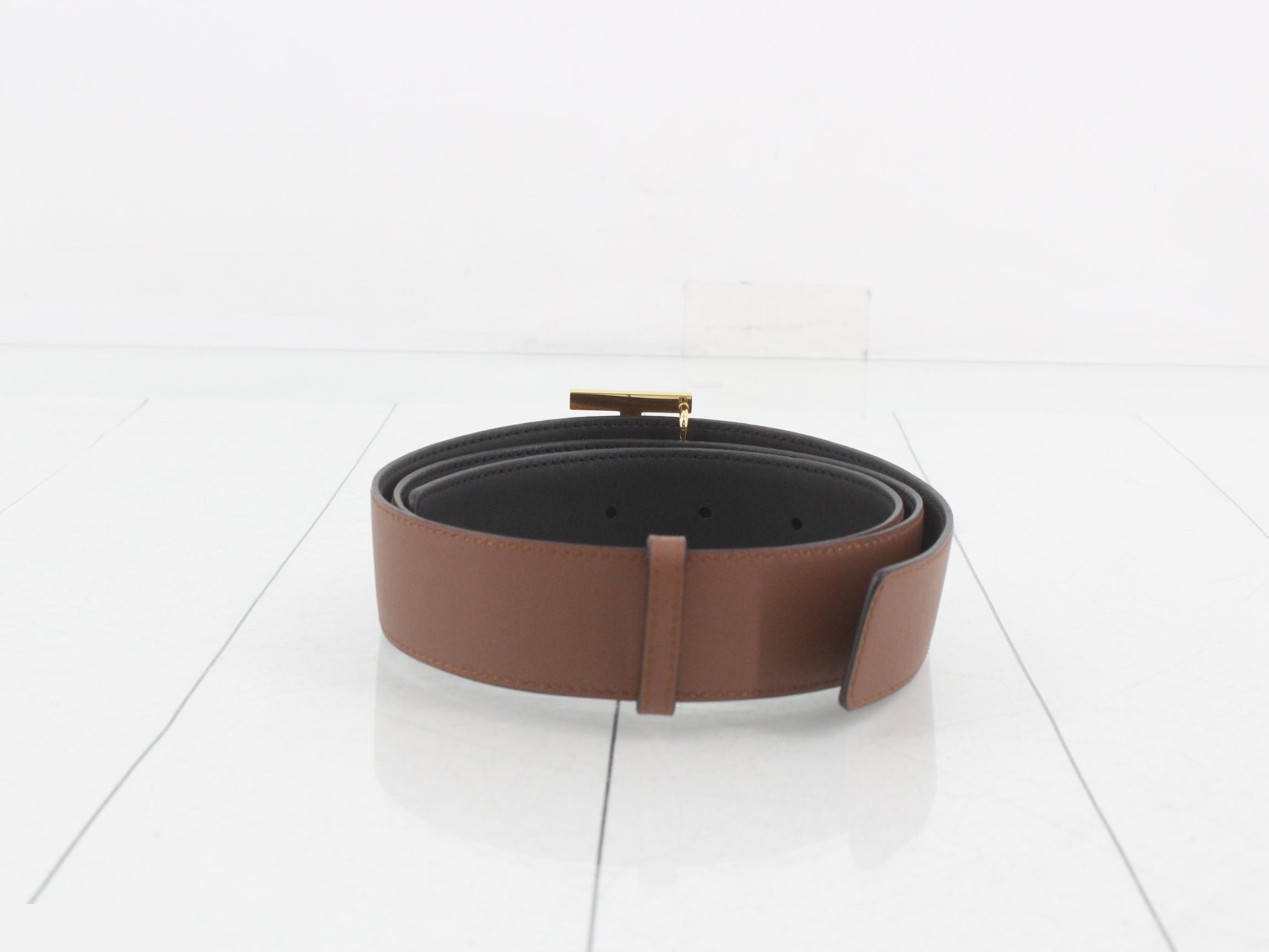 Reversible Leather TB Belt #S — view 2