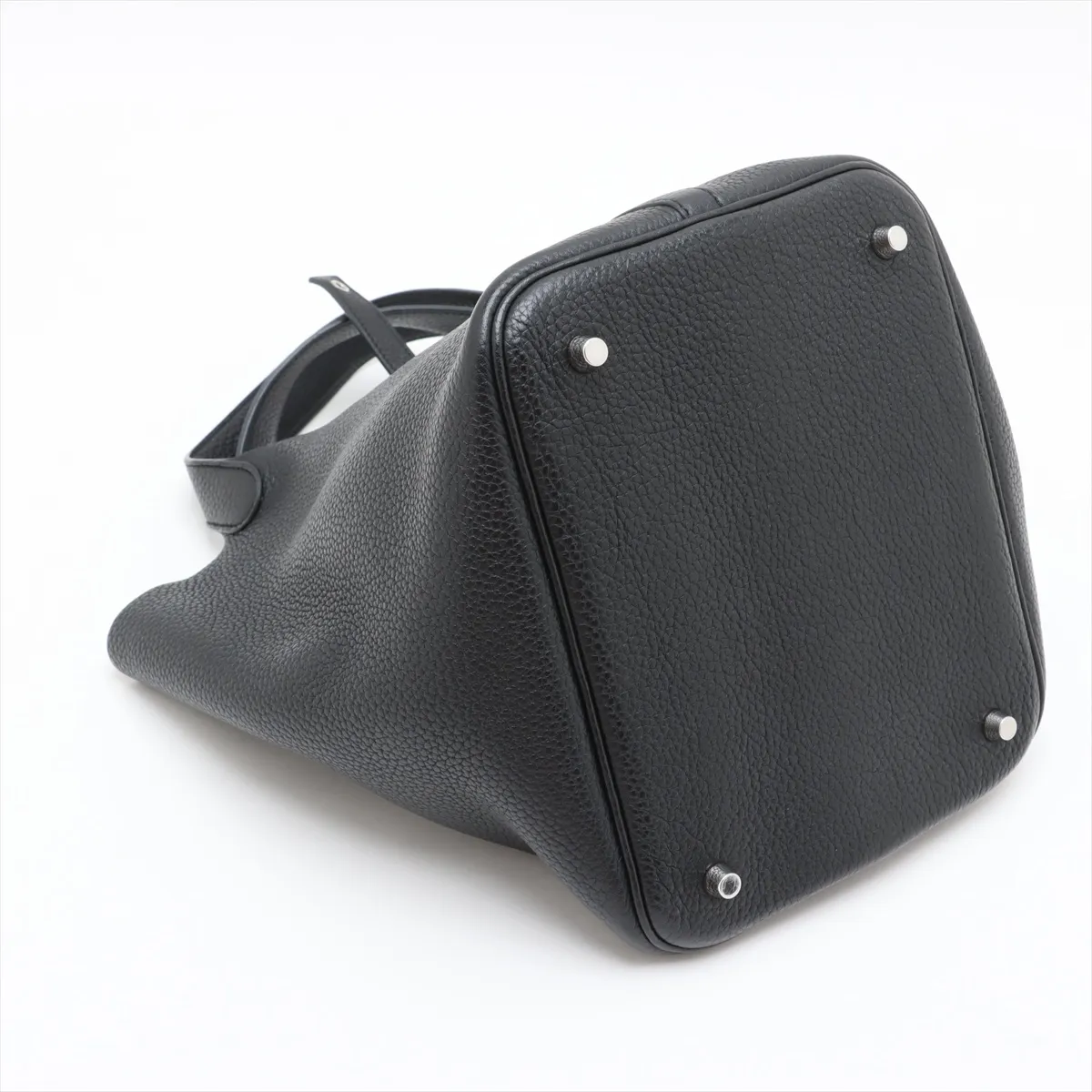 Picotin Lock 22 MM Taurillon Clemence Black Silver Hardware P: 2012 — view 4