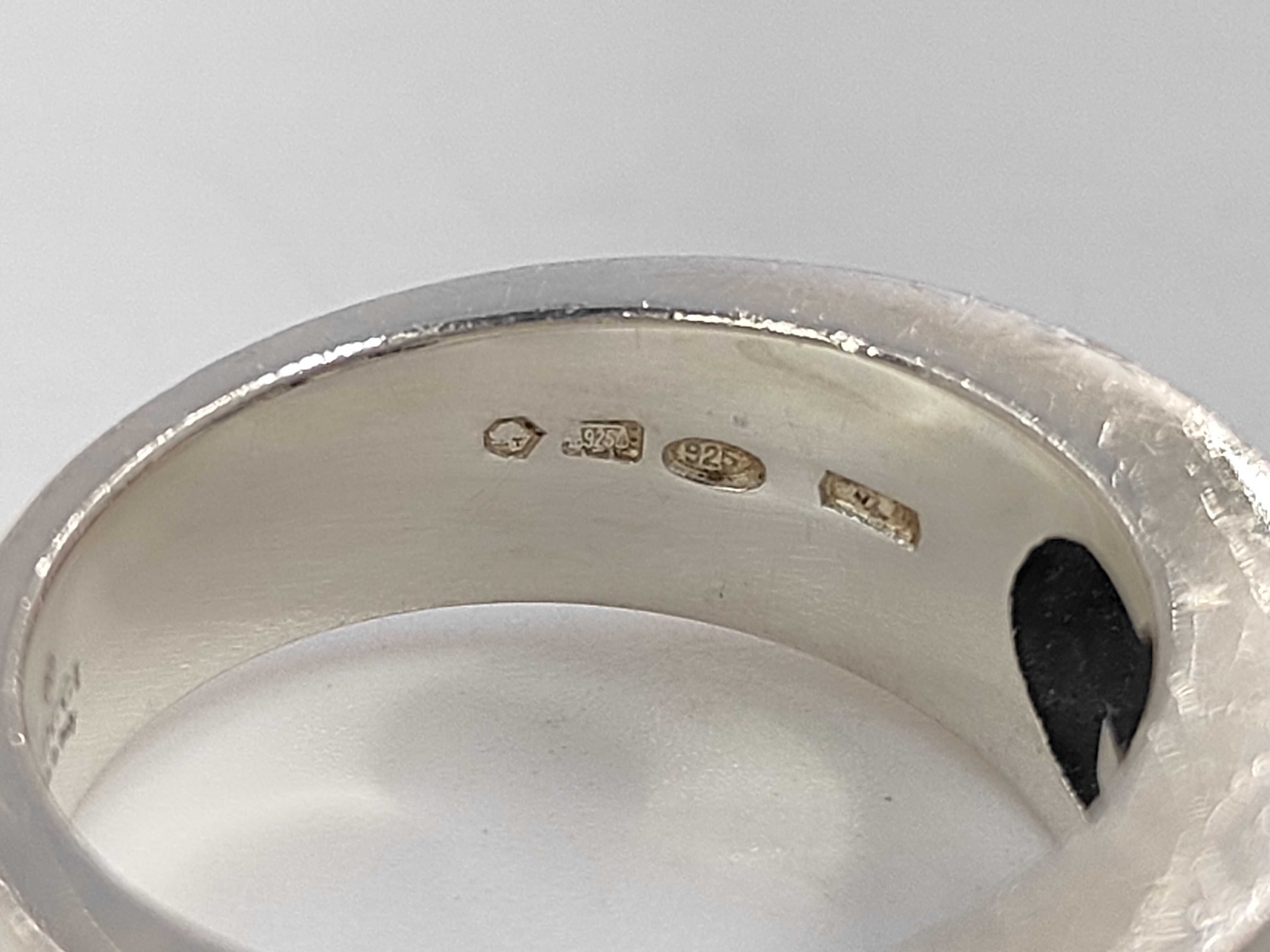 ring, 925 sterling silver, 10.8g, size #18. — view 5