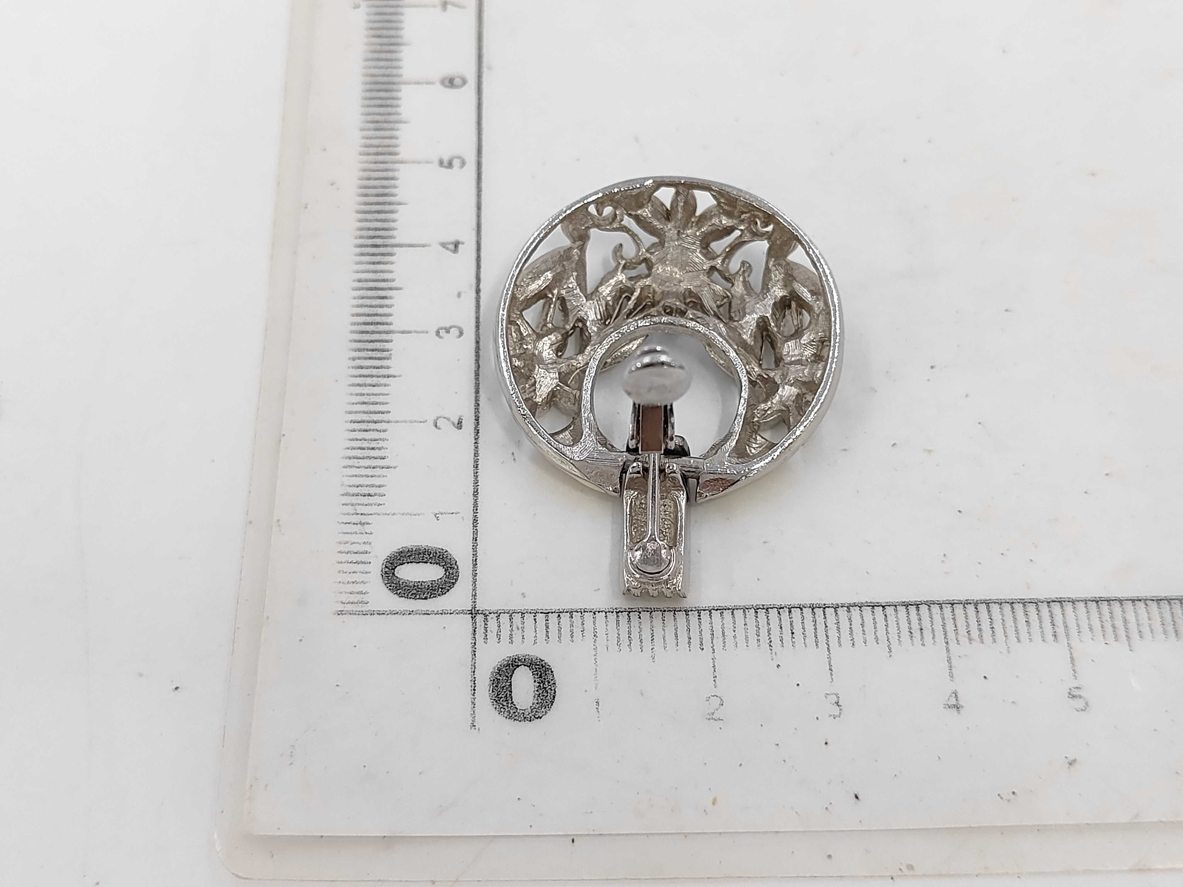 Rhinestone Silver Earrings — view 2