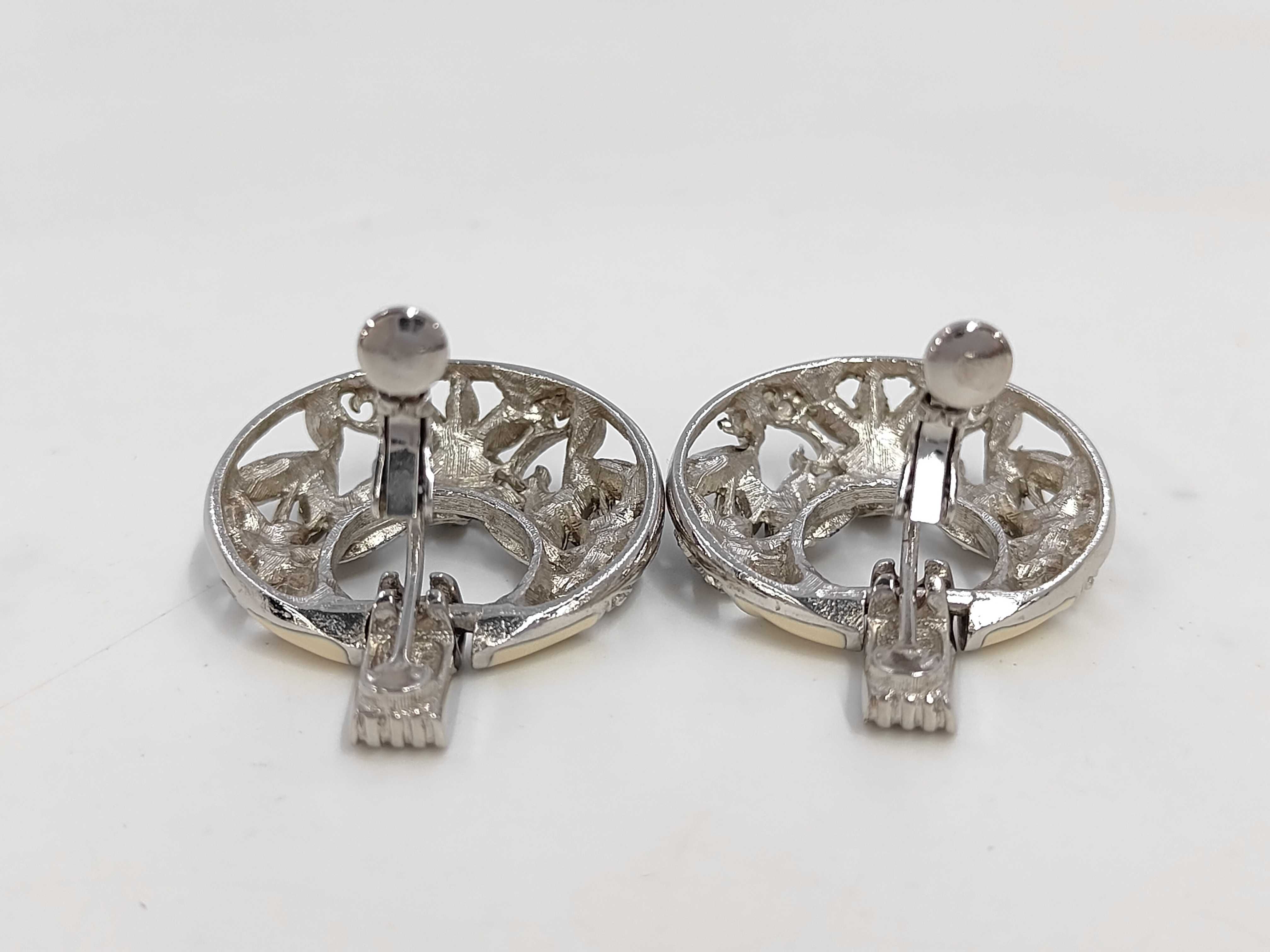 Rhinestone Silver Earrings — view 5
