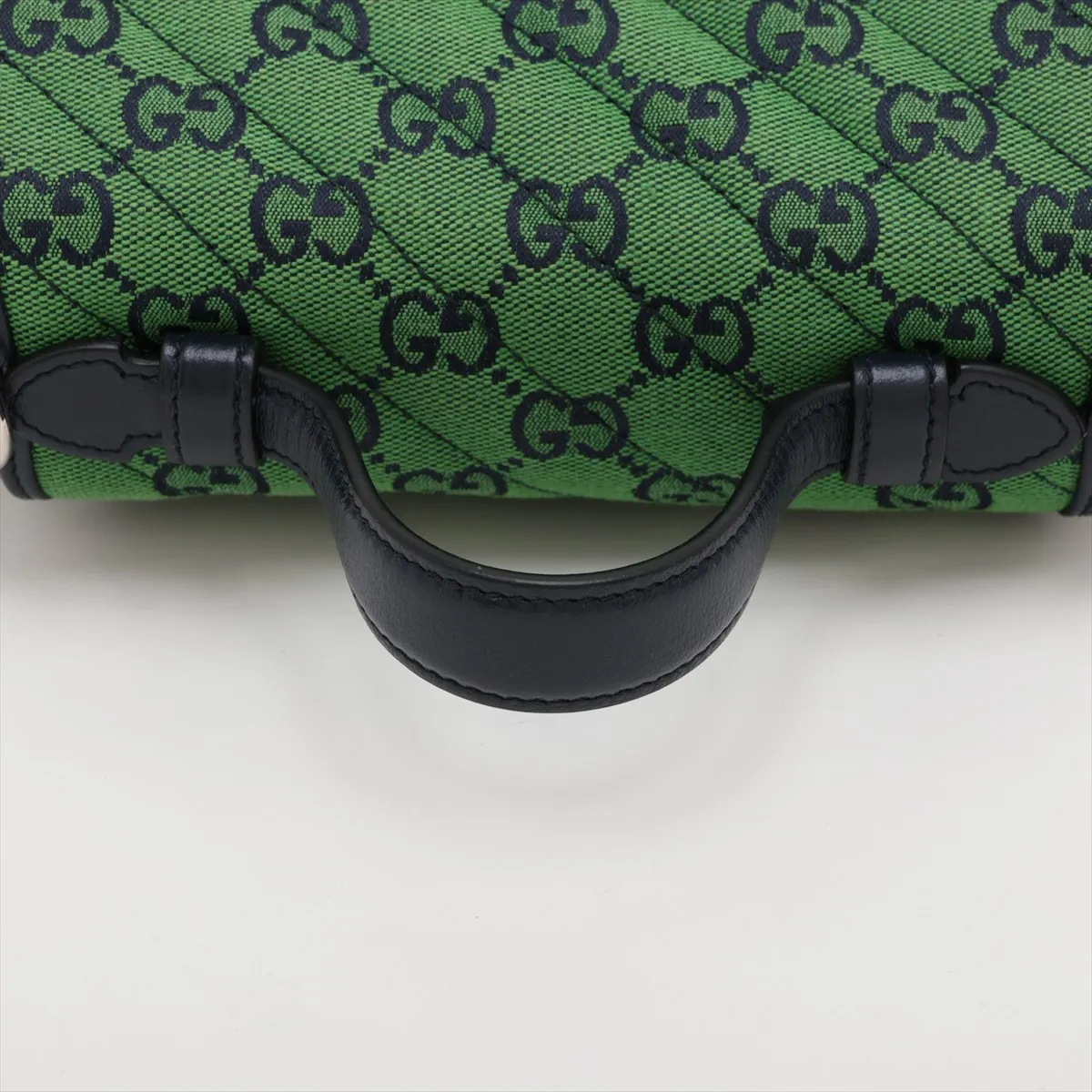 GG Canvas GG Marmont Canvas x Leather 2-Way Handbag Green x Navy 583571 — view 5