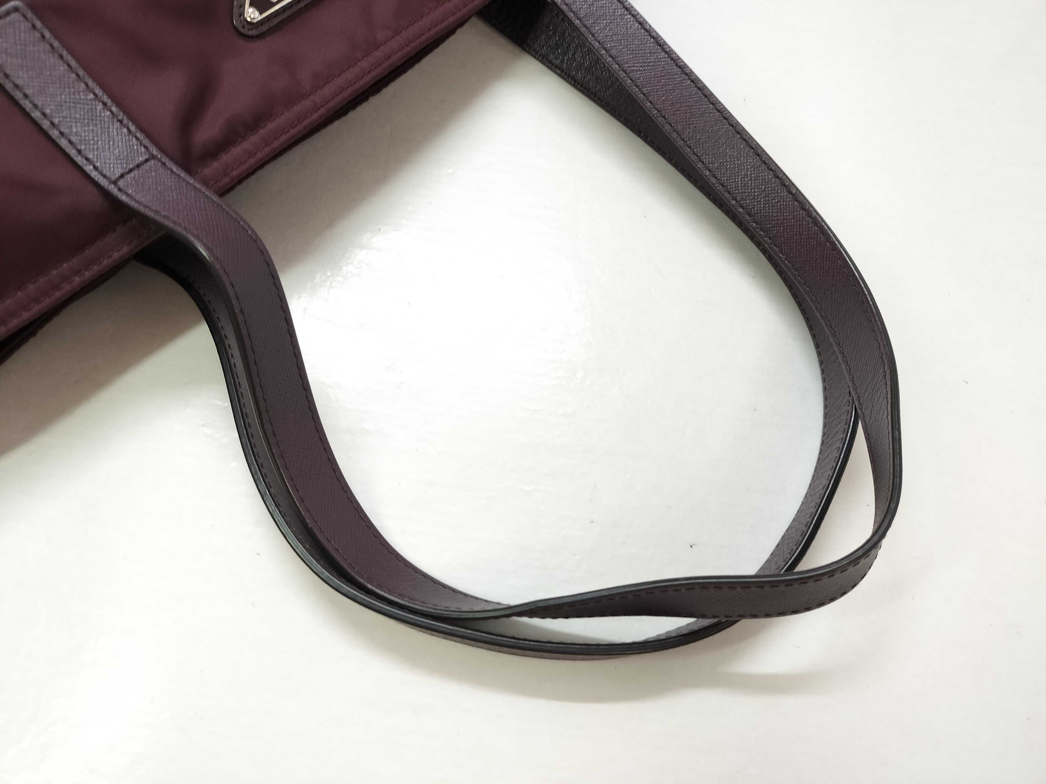 Nylon Prada Current Model Saffiano Tote Bag 2-way Nylon Triangle Logo Tote Bag — view 3