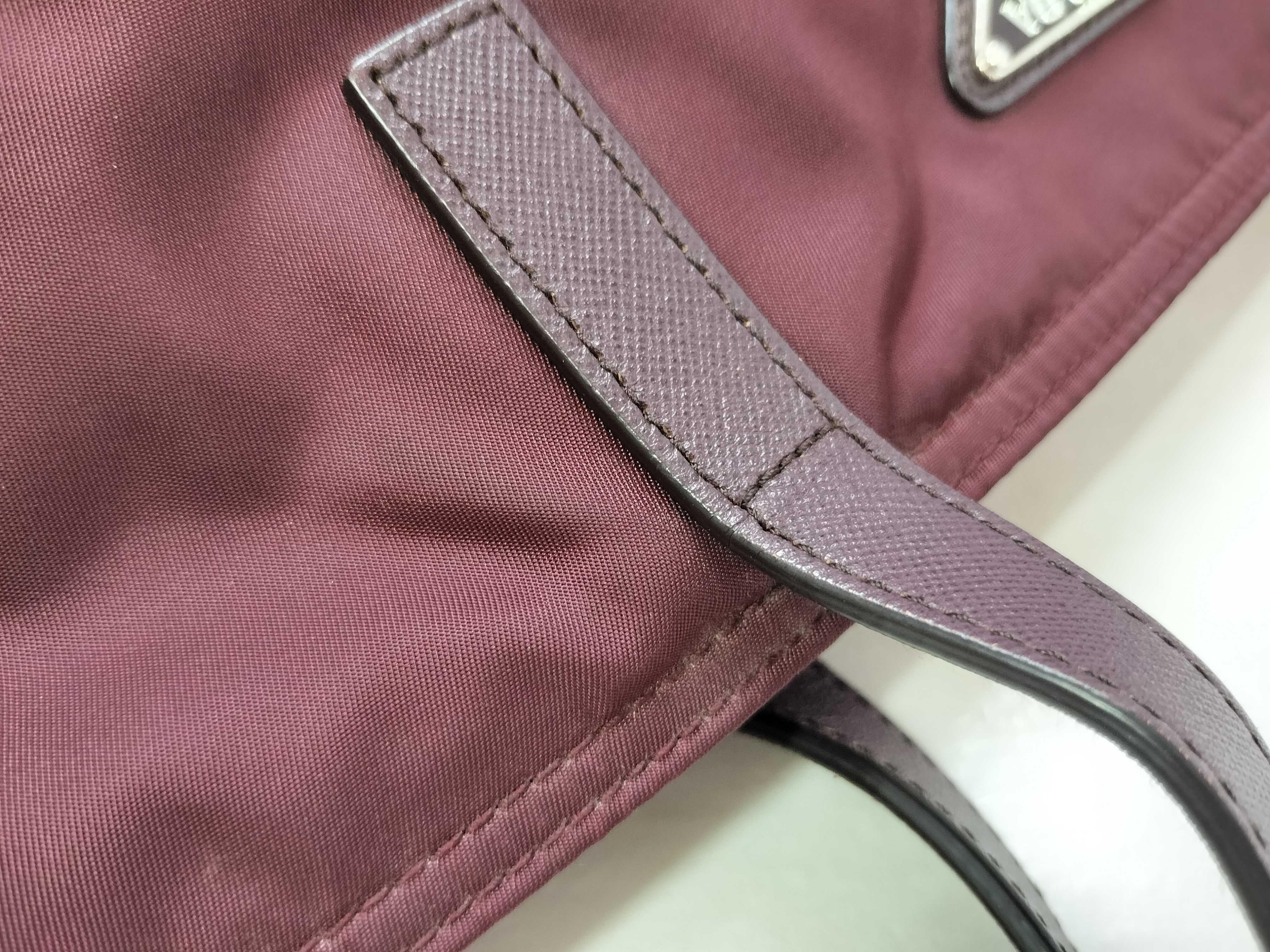 Nylon Prada Current Model Saffiano Tote Bag 2-way Nylon Triangle Logo Tote Bag — view 5