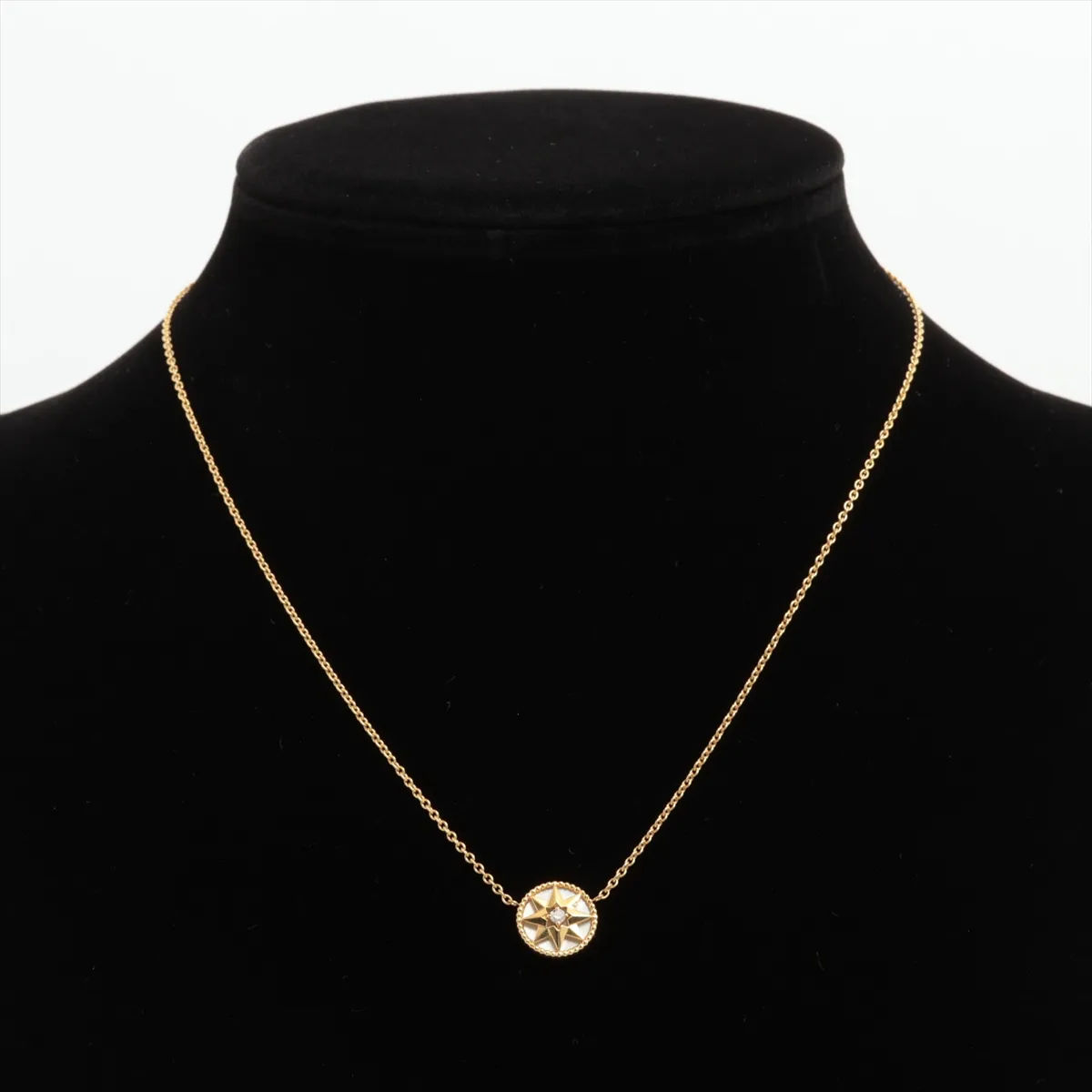 Rose des Vents 1P Shell Diamond Necklace 750 (YG) 4.6g 397752 Shell has — view 5