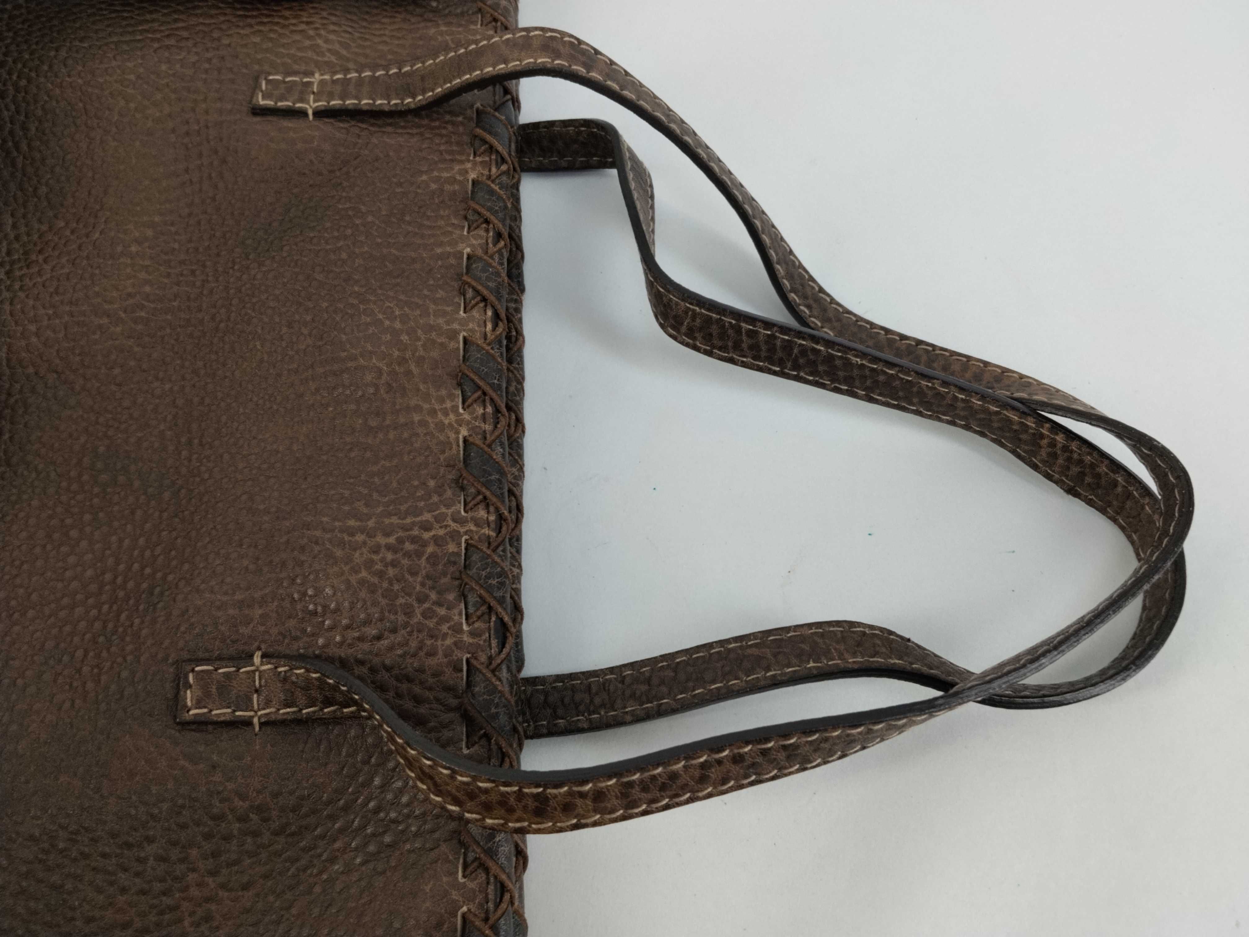 Bamboo Leather Fringe Tote Bag — view 3