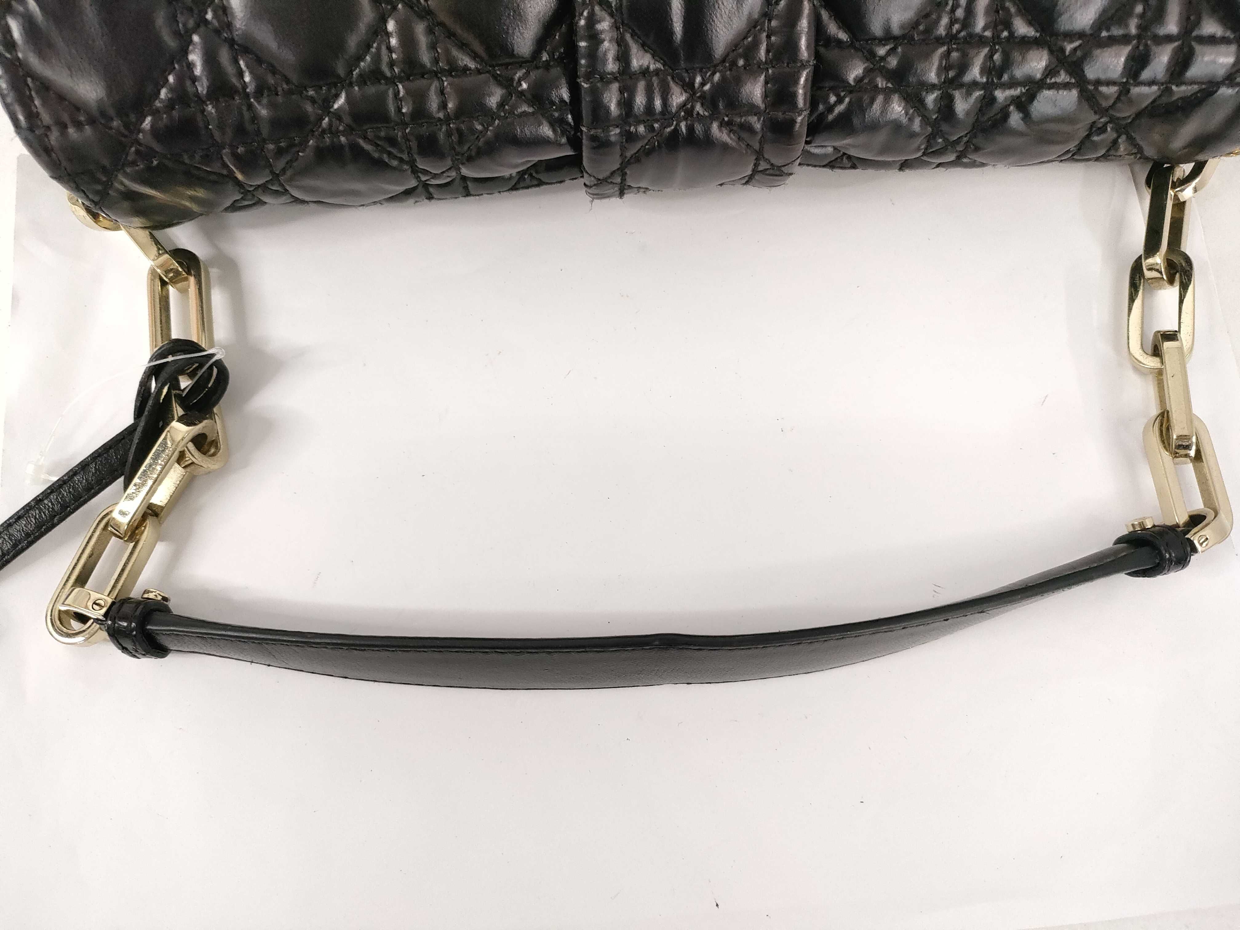 Cannage Chain Bag, Black Handbag — view 3