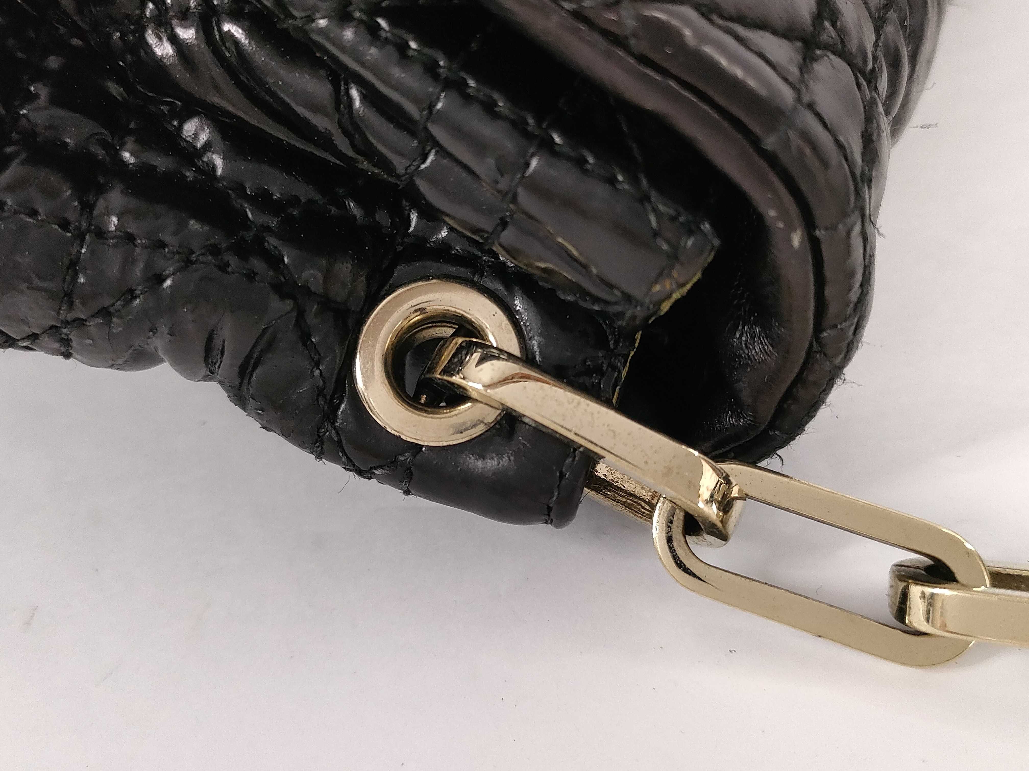 Cannage Chain Bag, Black Handbag — view 5