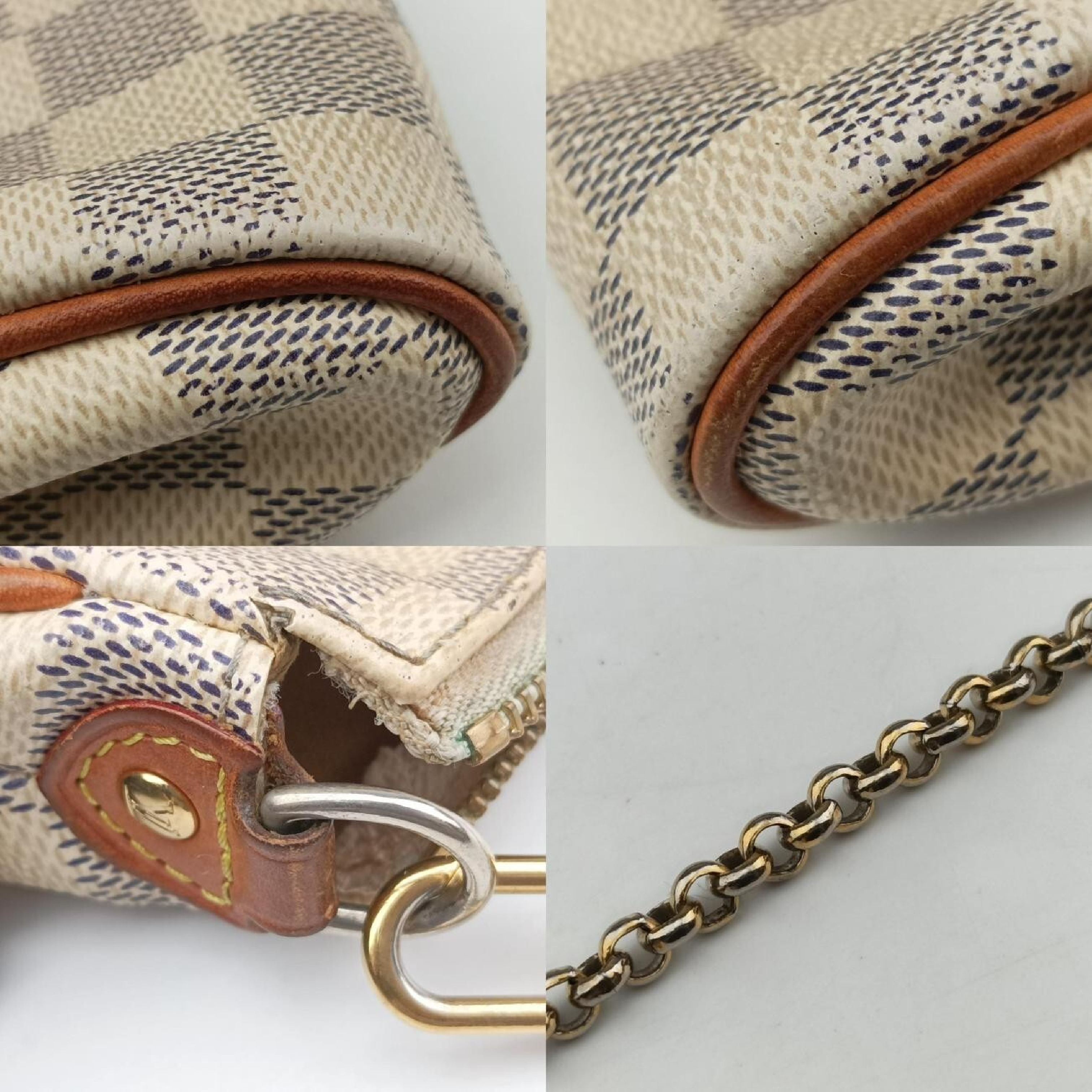Eva Azur Damier Canvas N55214 SN0143 Shoulder Bag — view 10