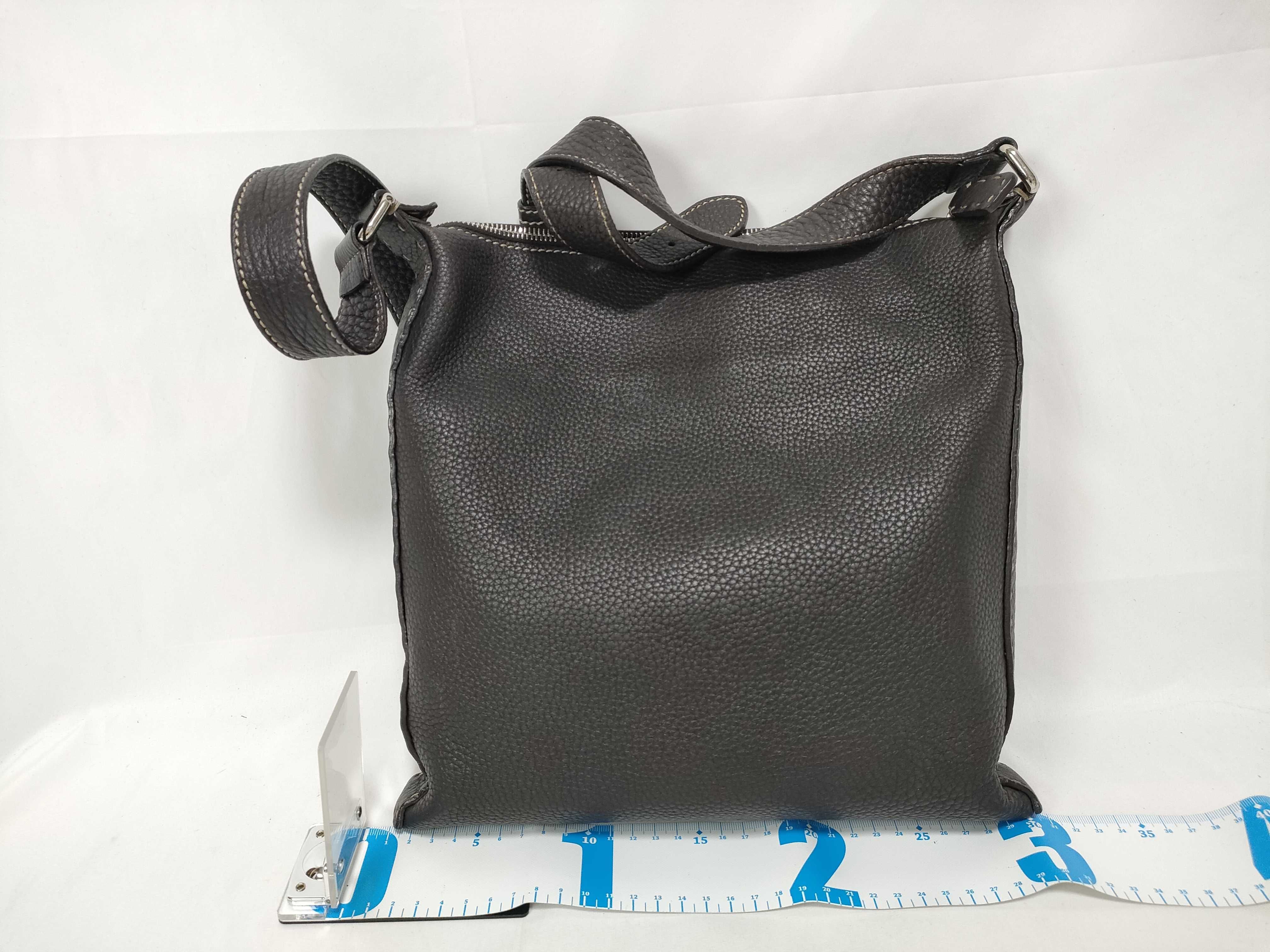 Selleria Leather Shoulder Bag, Brown — view 2