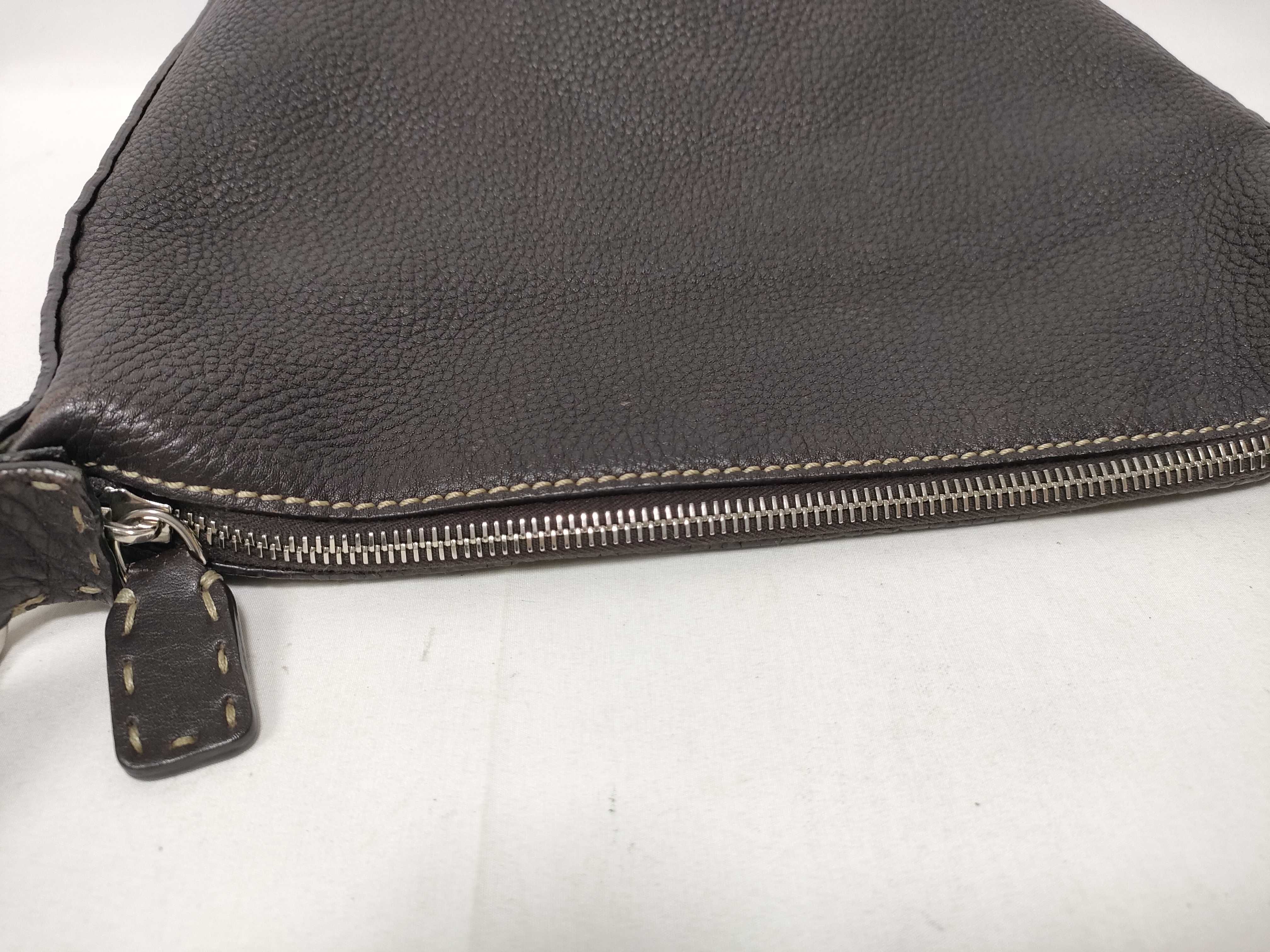 Selleria Leather Shoulder Bag, Brown — view 12