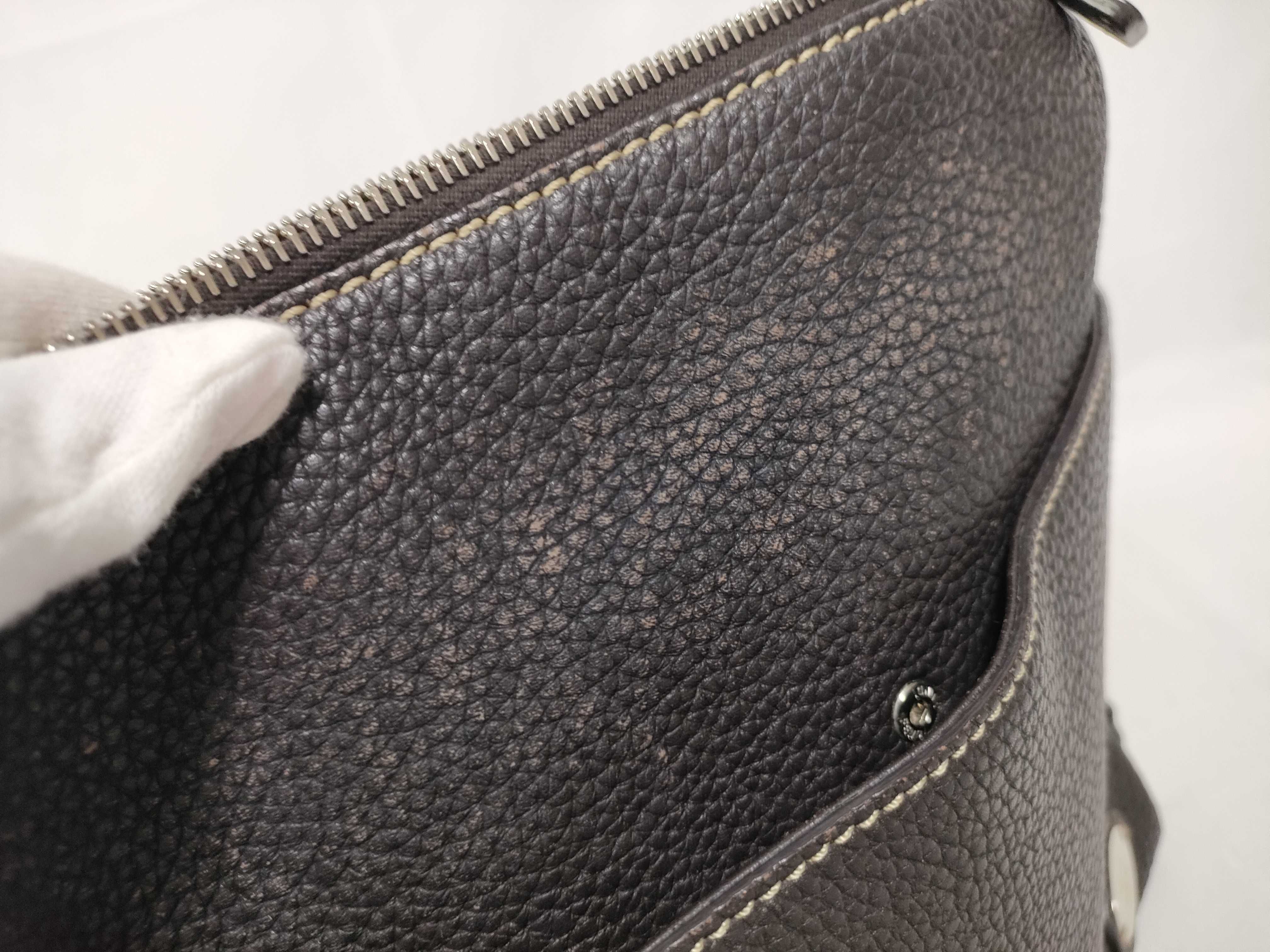 Selleria Leather Shoulder Bag, Brown — view 13