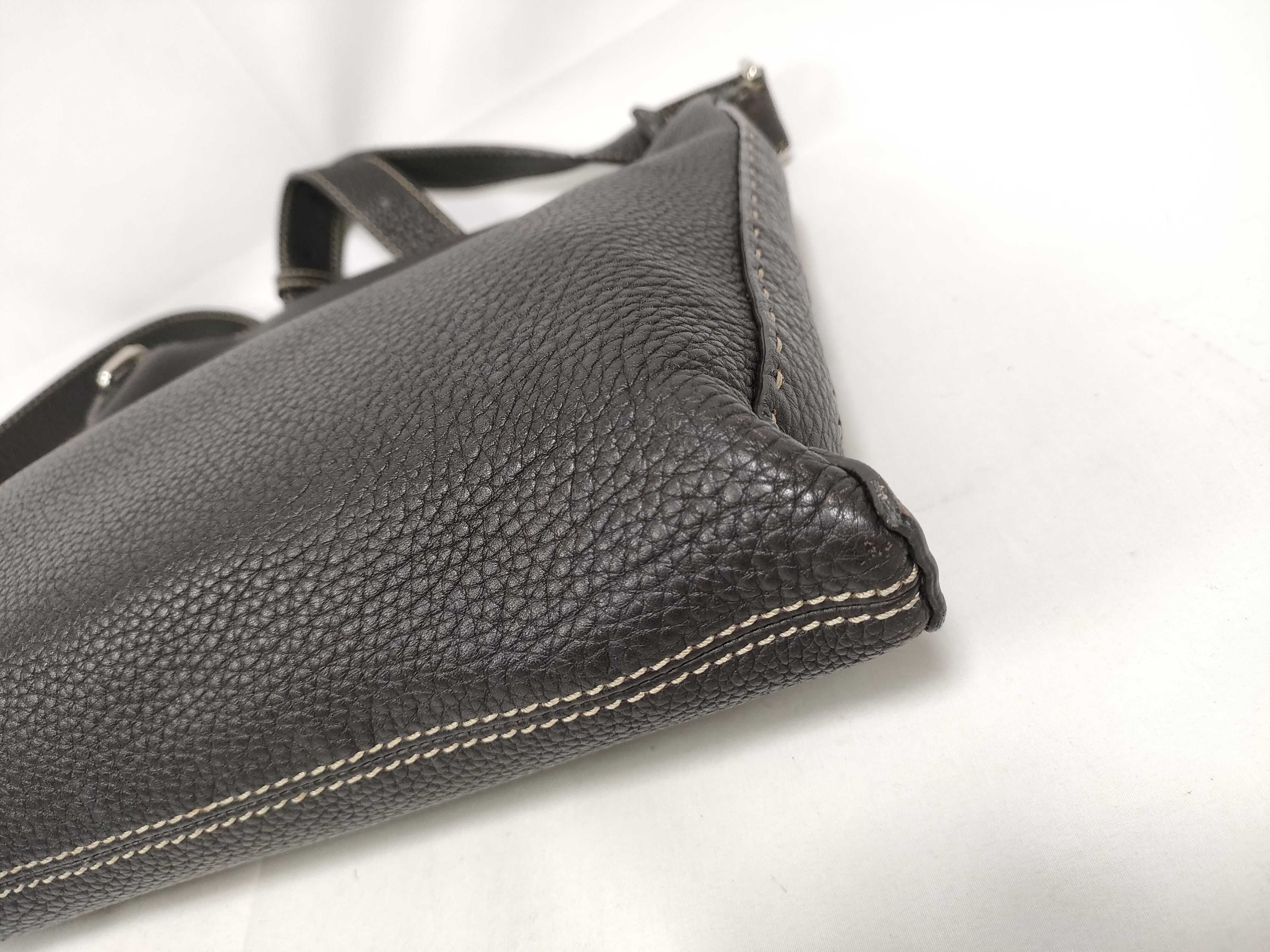 Selleria Leather Shoulder Bag, Brown — view 4