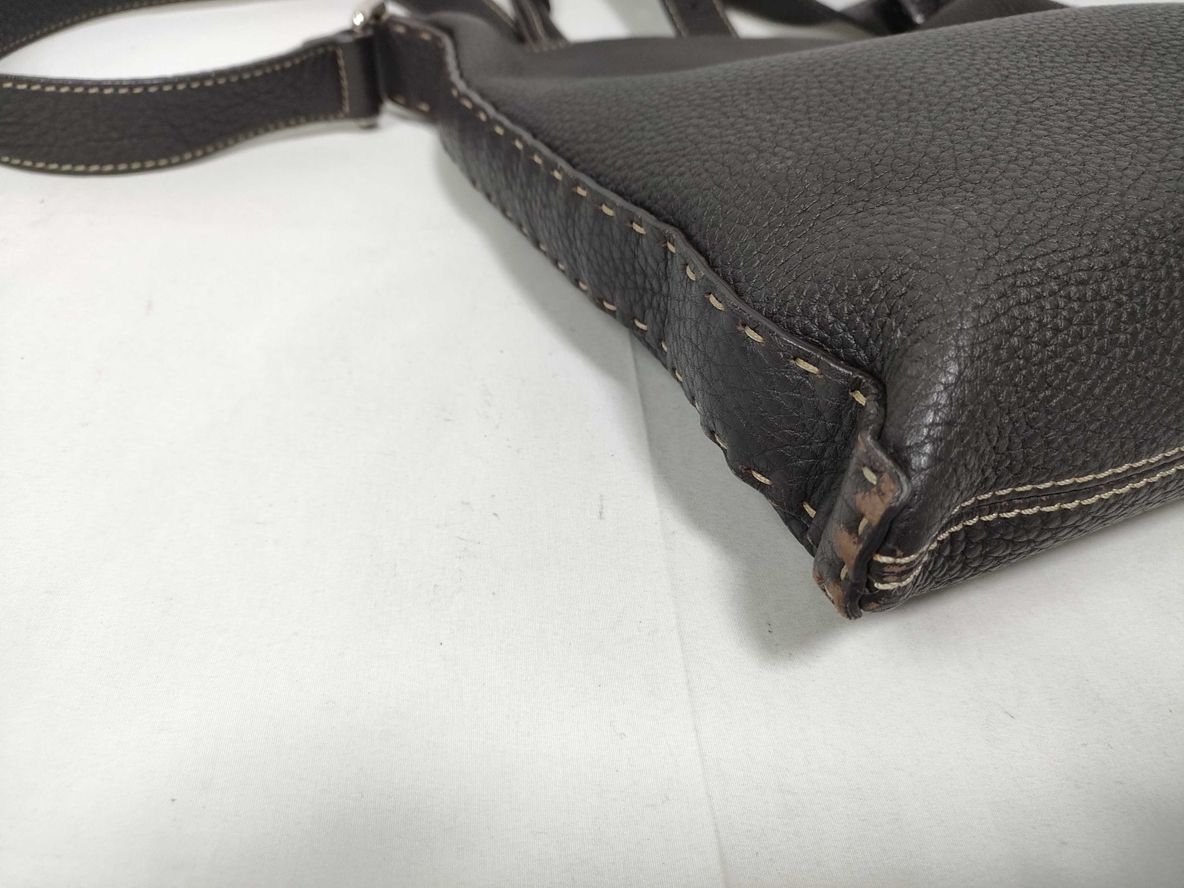 Selleria Leather Shoulder Bag, Brown — view 5