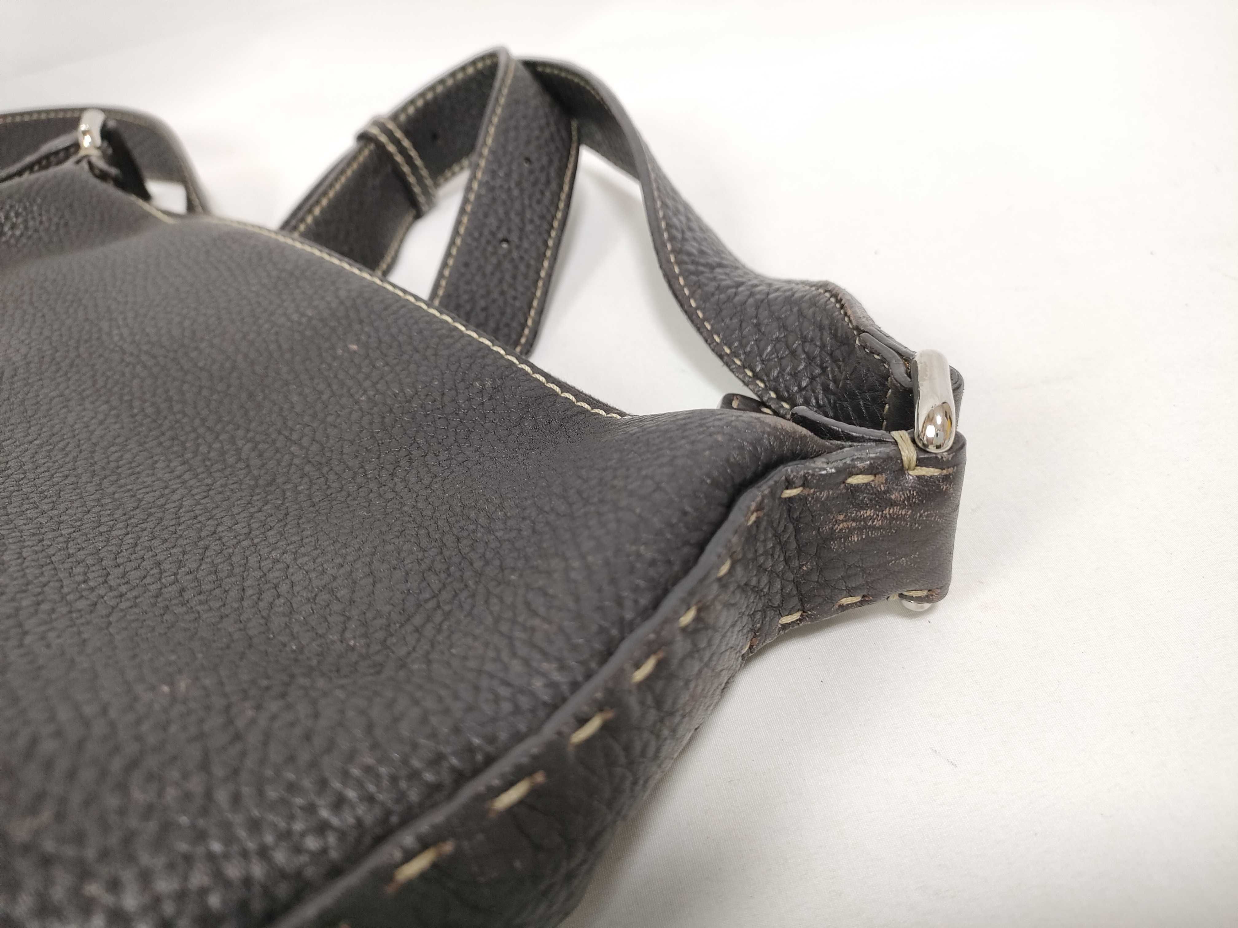Selleria Leather Shoulder Bag, Brown — view 8