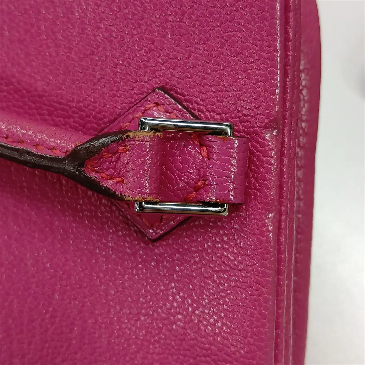 Hermès Plume 20 Chevre Rose Shocking Silver Hardware K: 2007 — view 11