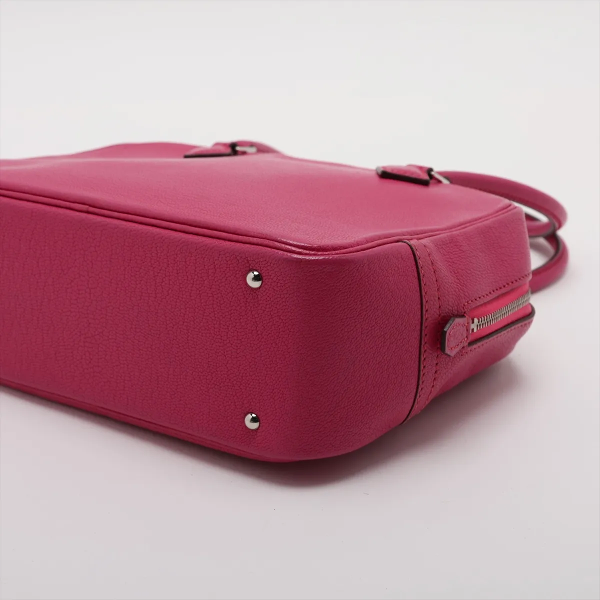 Hermès Plume 20 Chevre Rose Shocking Silver Hardware K: 2007 — view 3